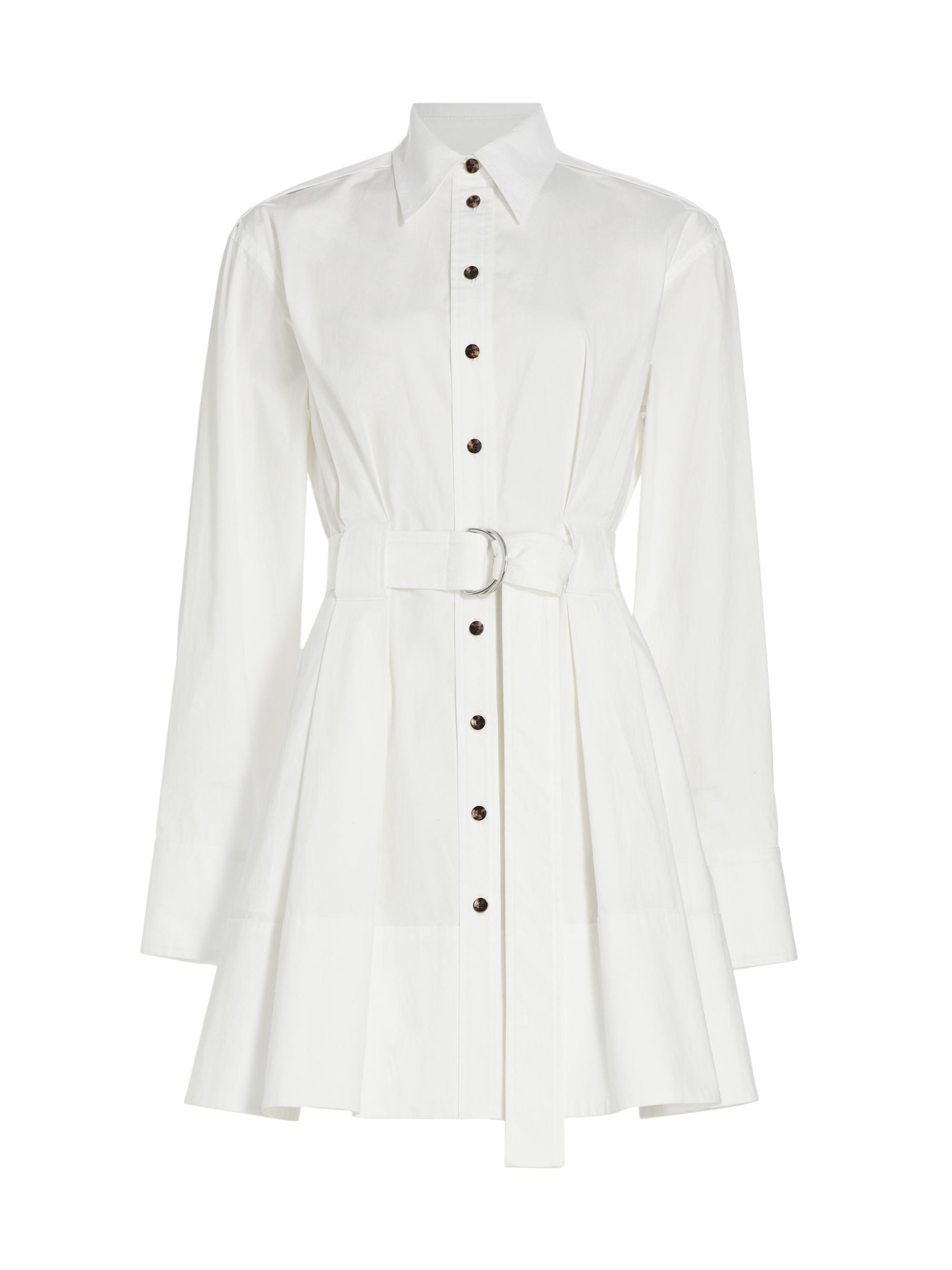 Proenza Schouler Women's Viola Belted Shirtdress - White