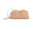 Mini Cloud Raffia & Leather Clutch