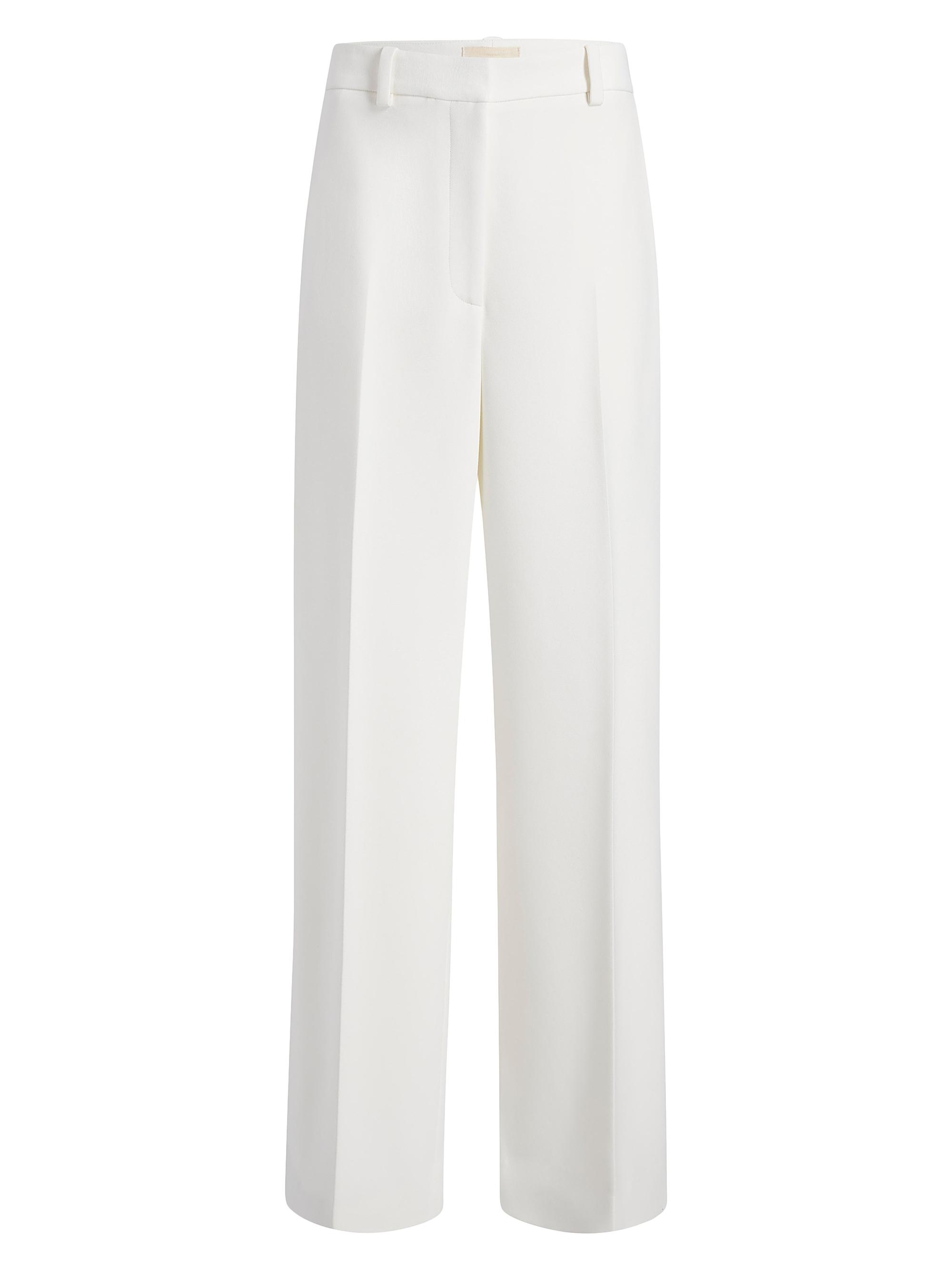 Khaite Women's Bacall Cashmere Wide-Leg Pants - Chalk