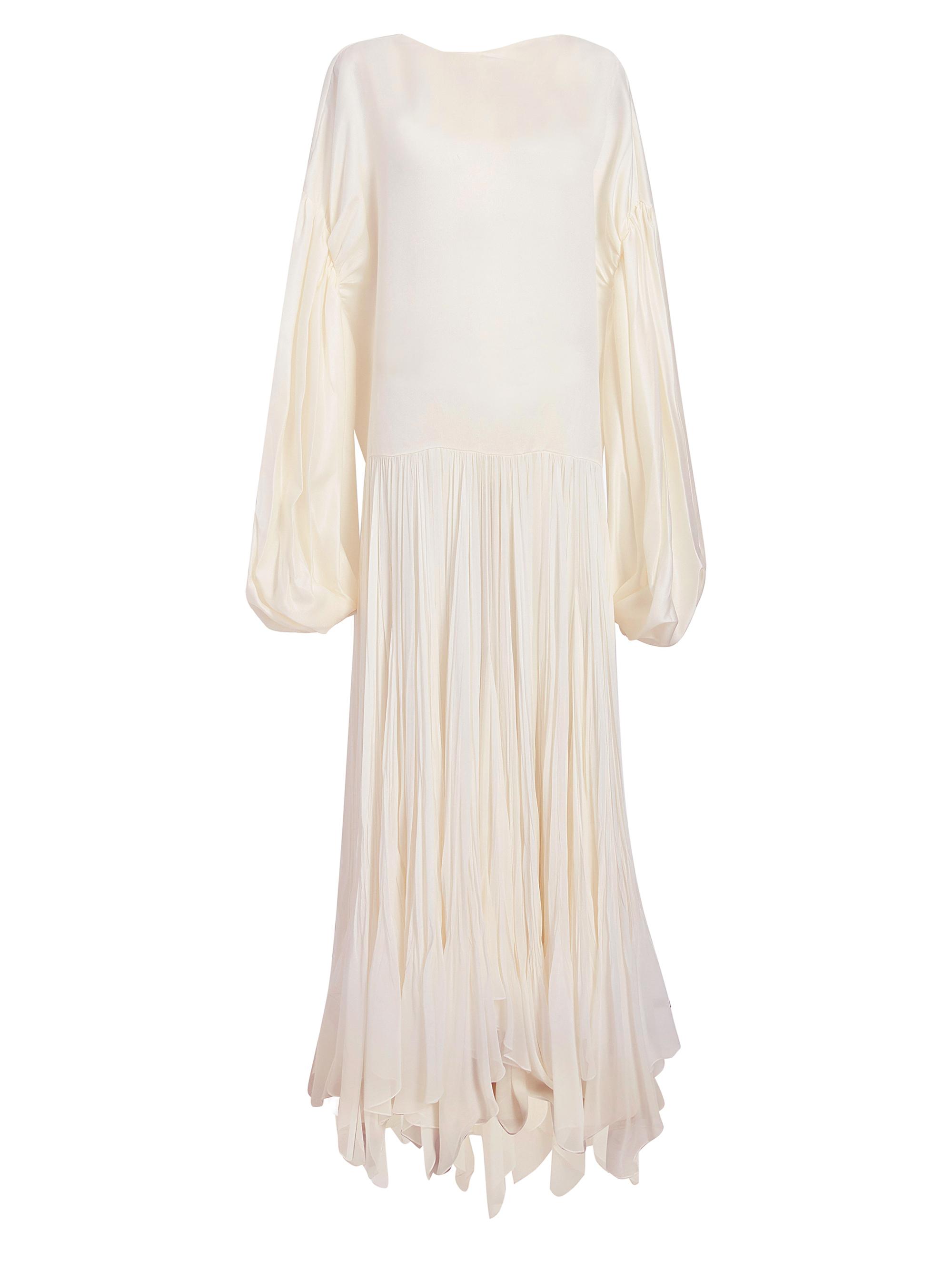 Khaite Women's Valli Layered Silk Dress - Chalk