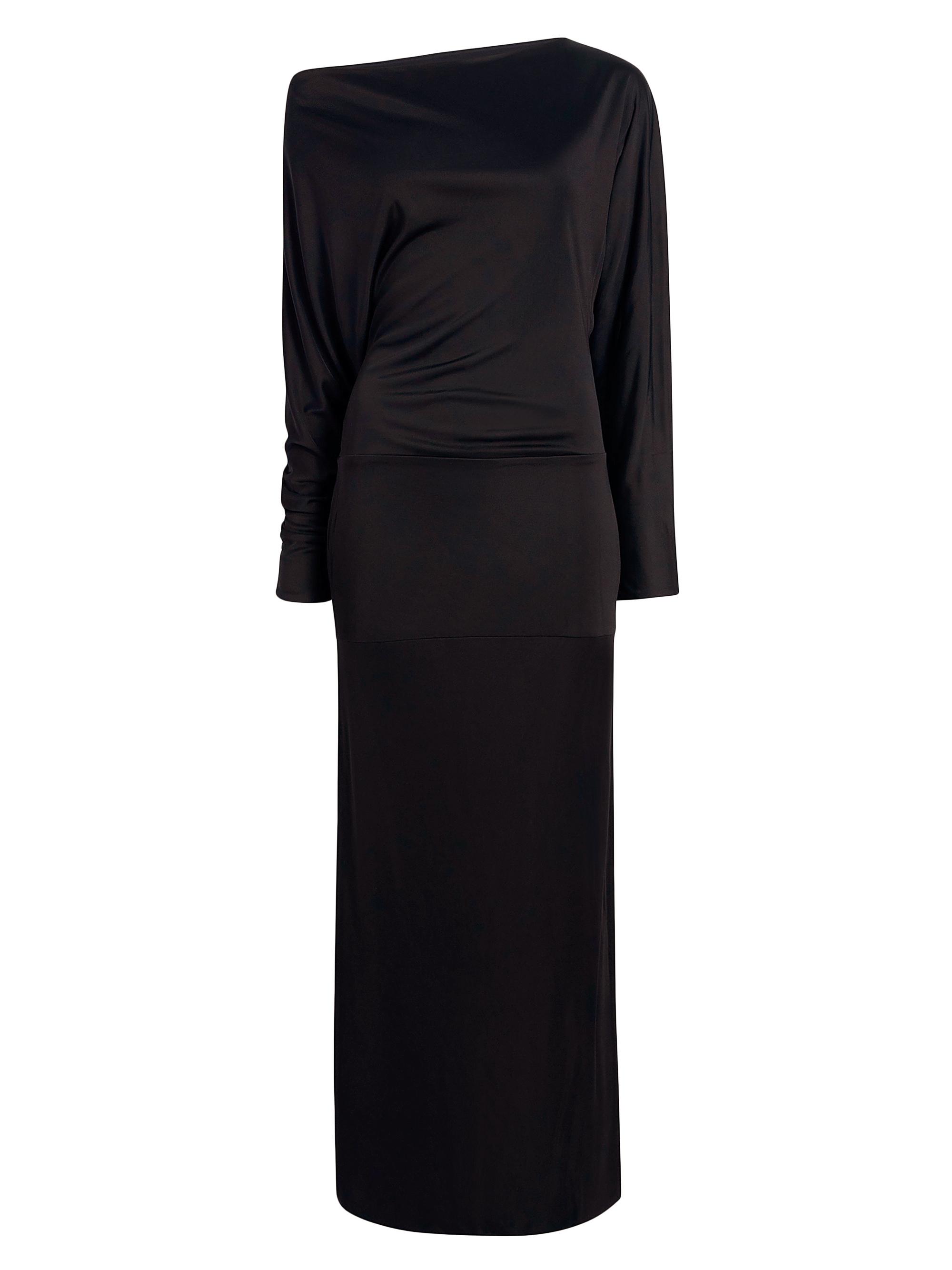 Khaite Women's Junet Draped Maxi Dress - Black