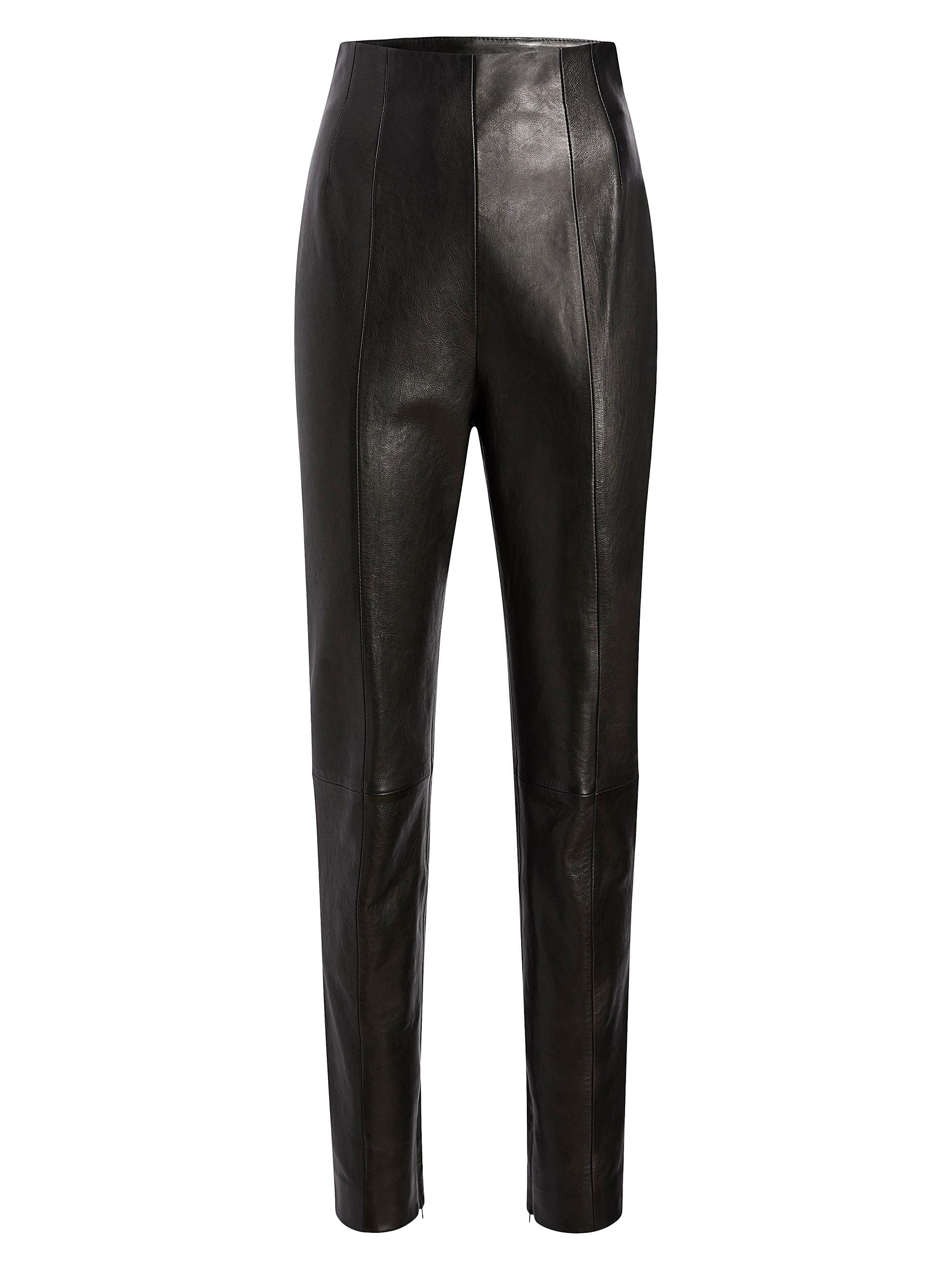 Khaite Women's Lenn Leather Cigarette Pants - Black