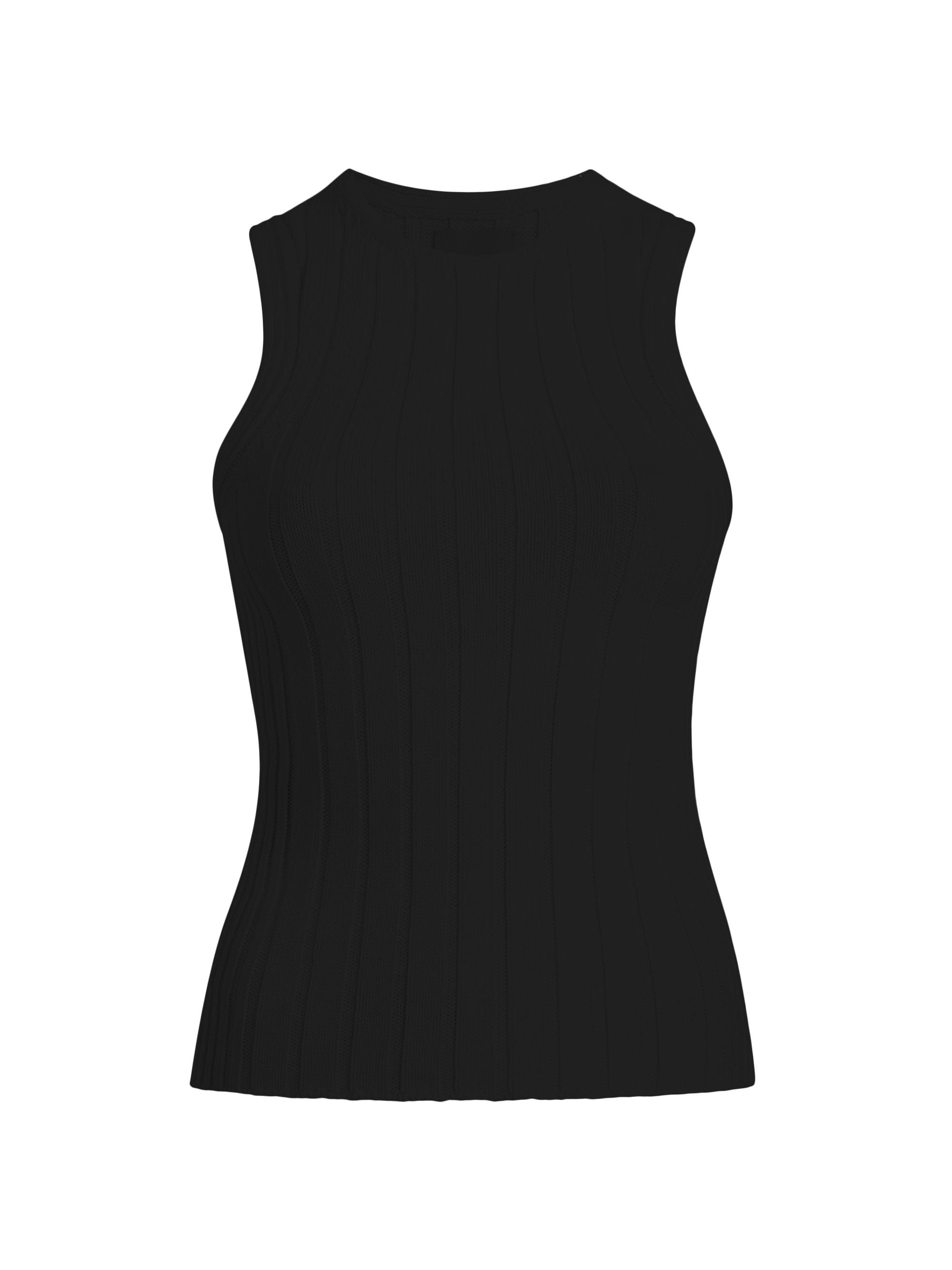 Khaite Women's Manu Ribbed Cotton-Blend Tank - Black