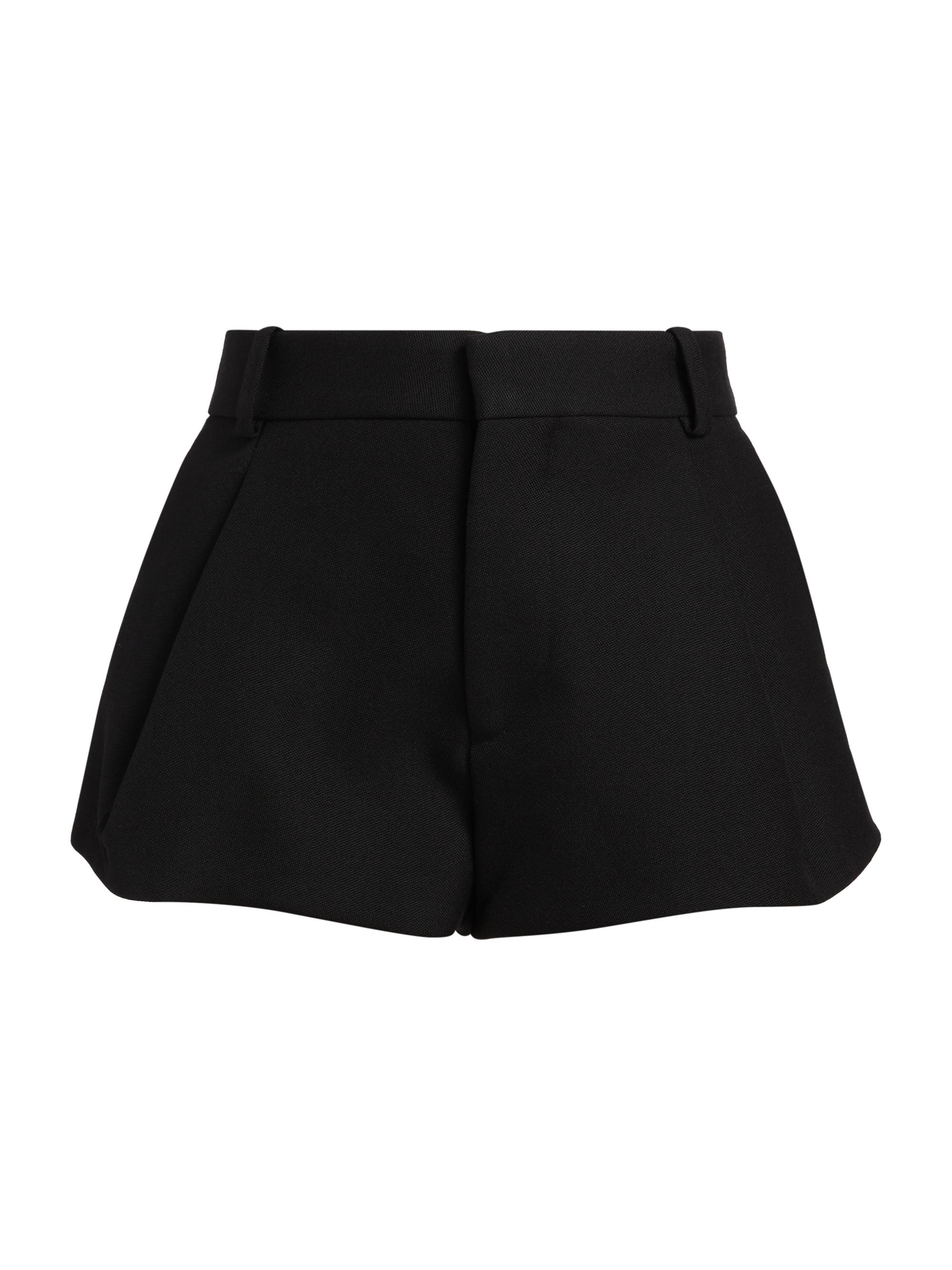 WARDROBE.NYC Women's Tailored Wool Shorts - Black