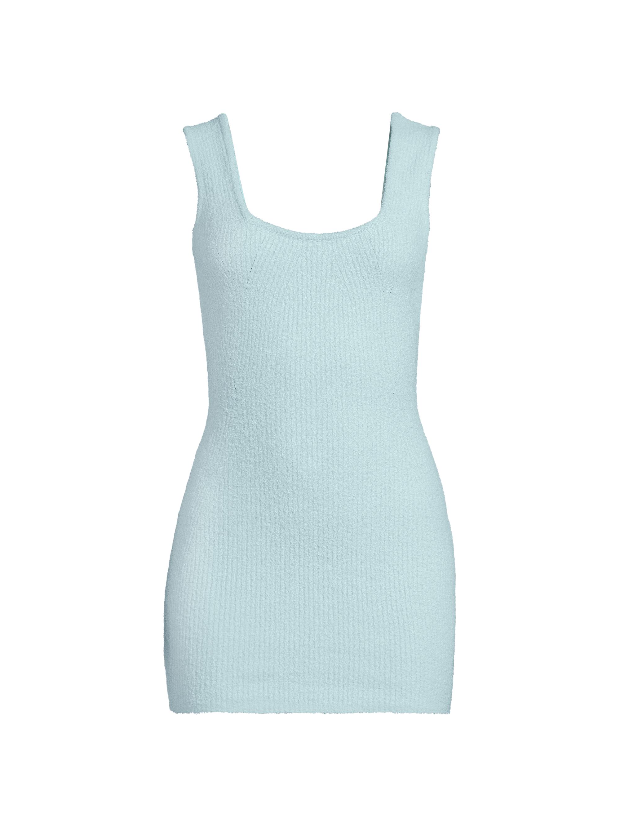 WARDROBE.NYC Women's Textured Knit Minidress - Ice Blue