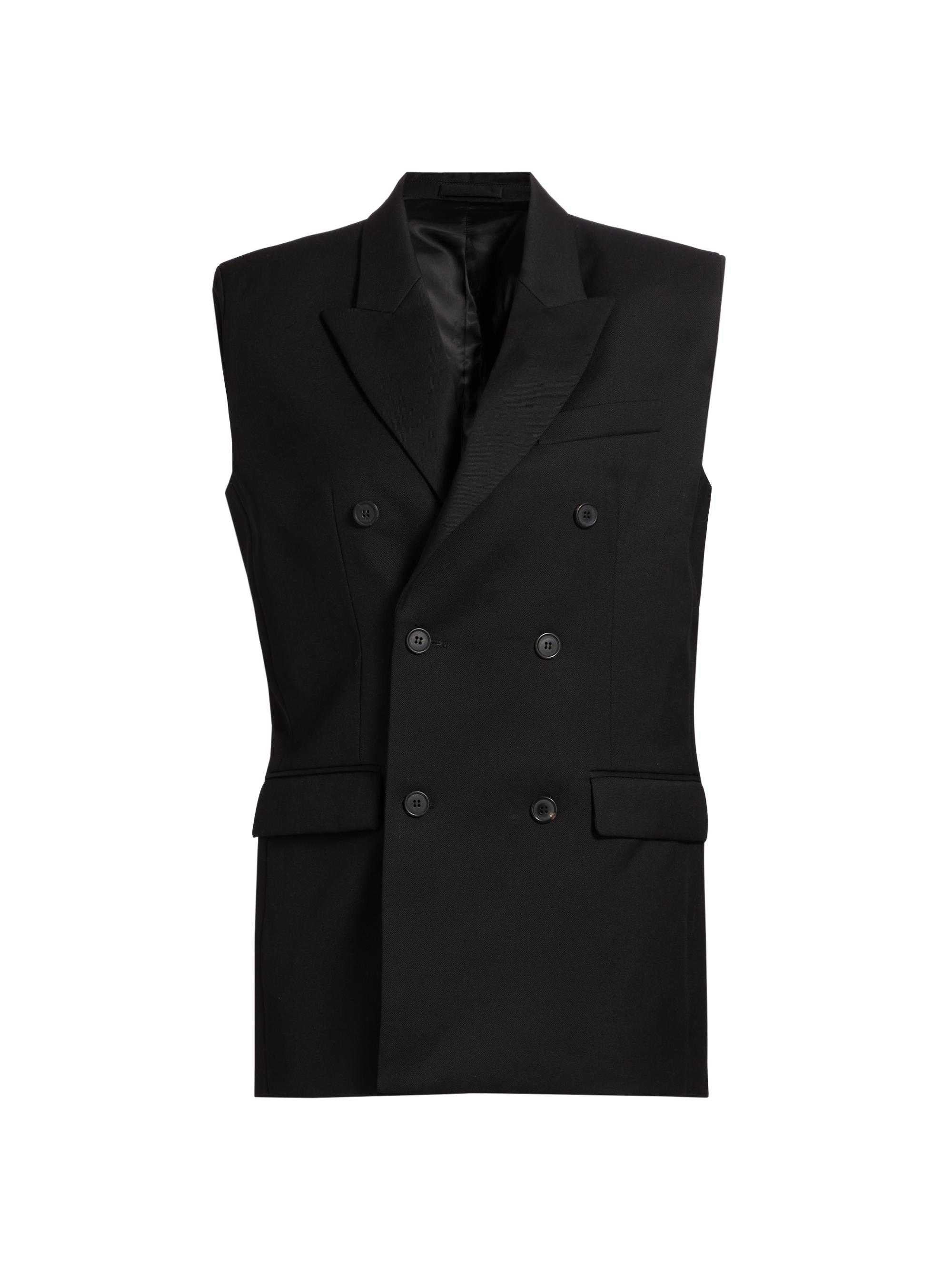 WARDROBE.NYC Women's Double-Breasted Wool Vest - Off White