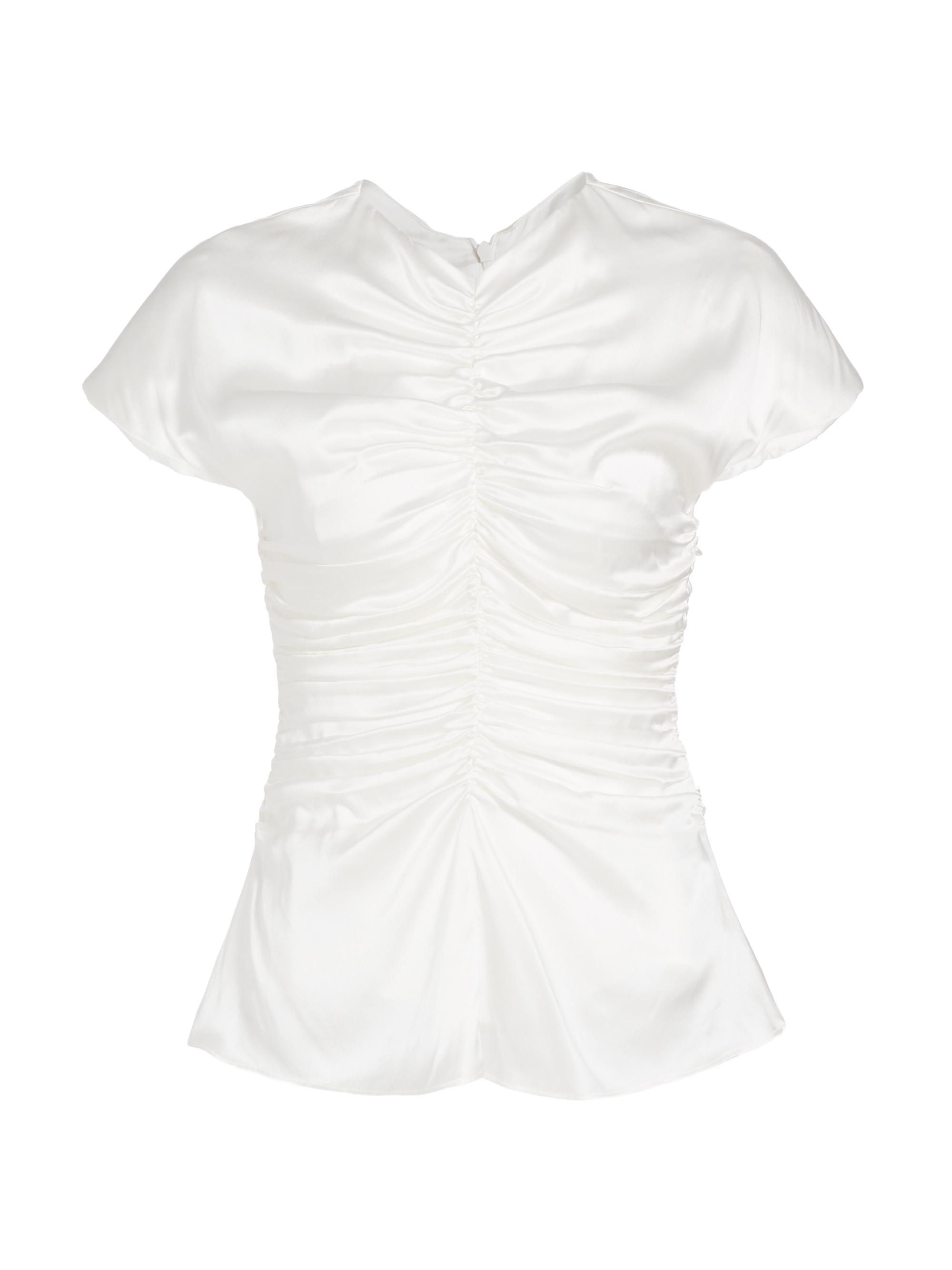 Tove Women's Fiana Ruched Silk Blouse - White