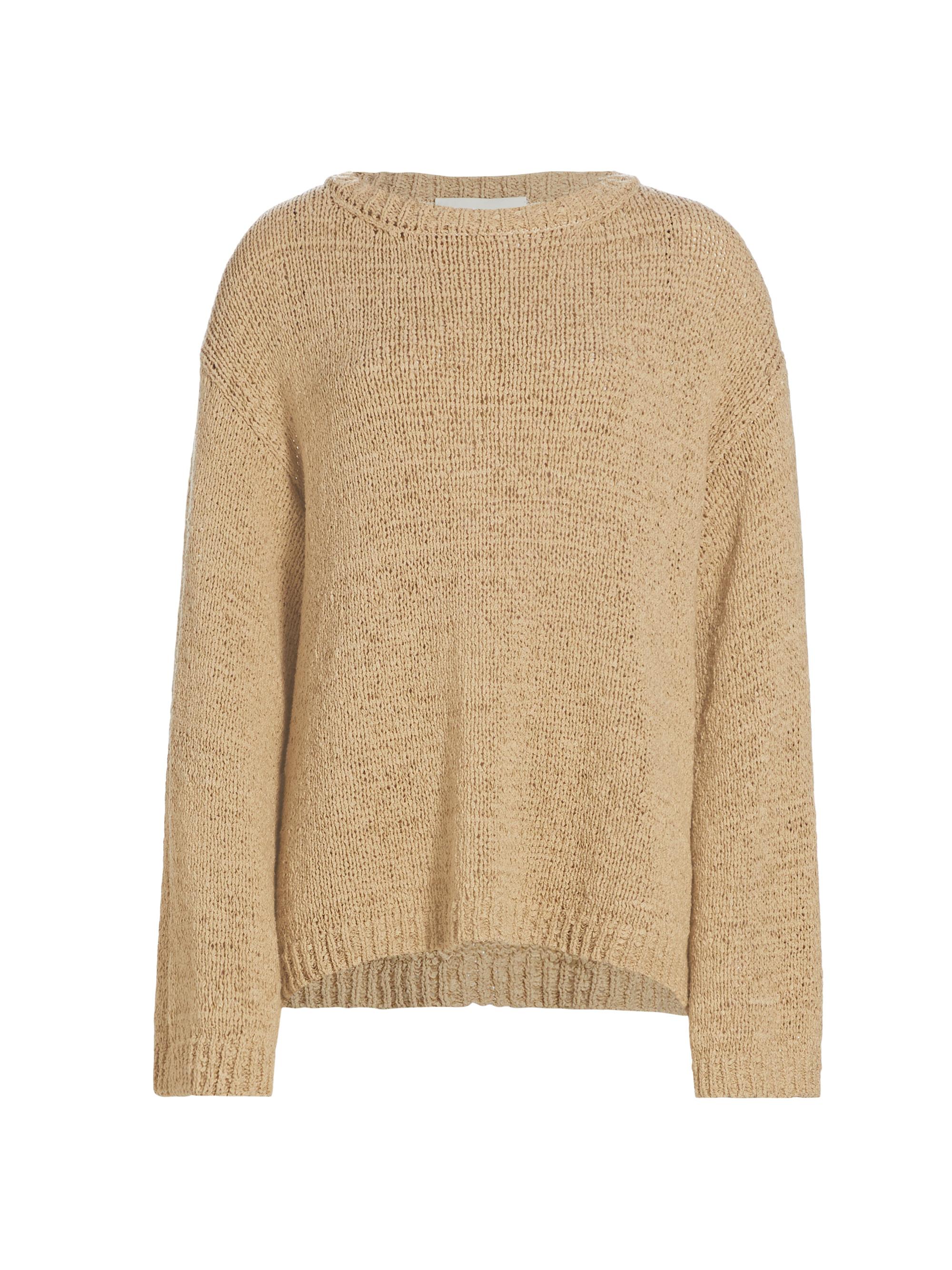 トップス Stone knit sweater Sweater with rhinestone neckline | Genny