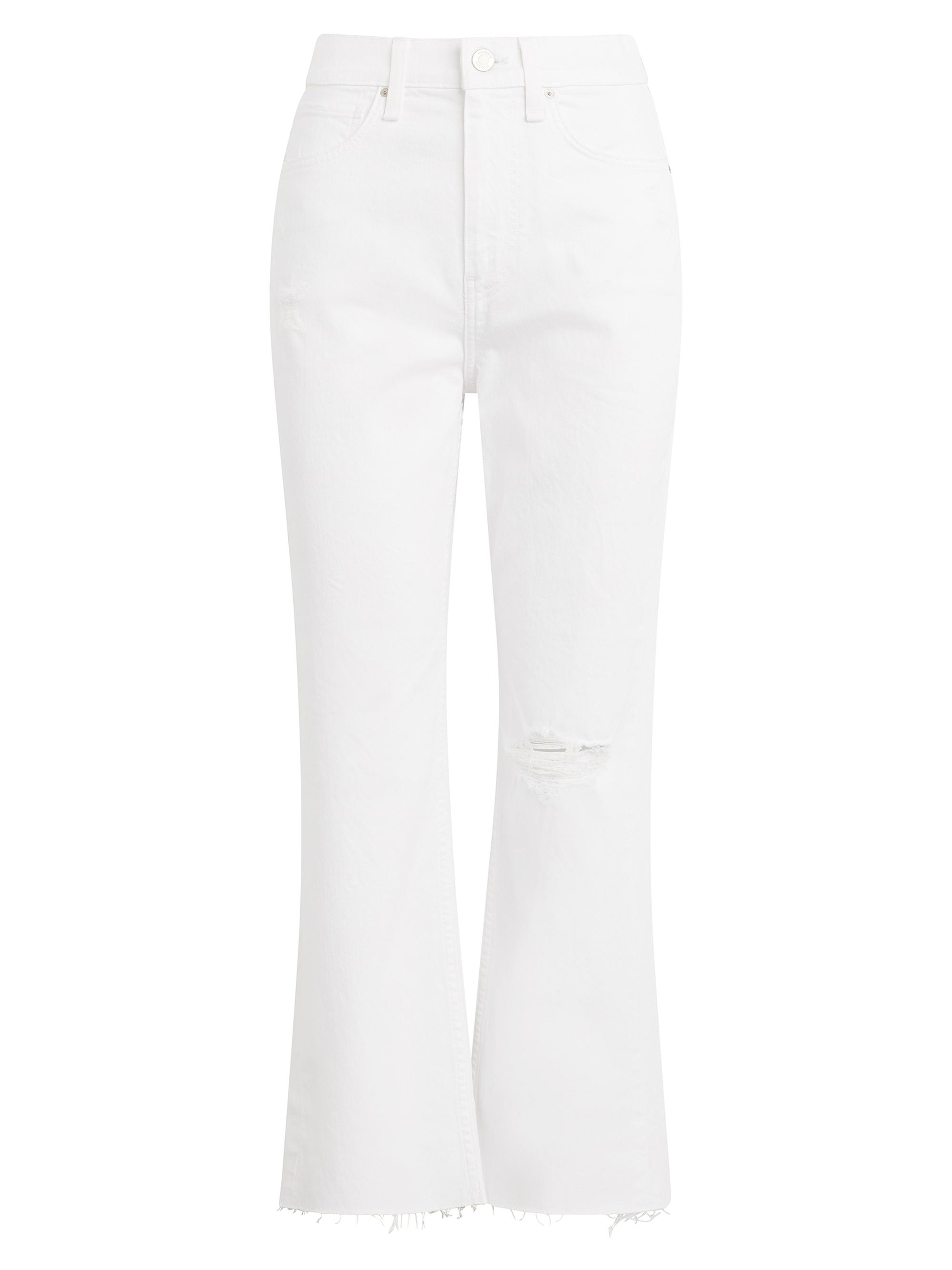 Hudson Jeans Women's Jade High-Rise Loose-Fit Crop Straight Jeans - Torn White