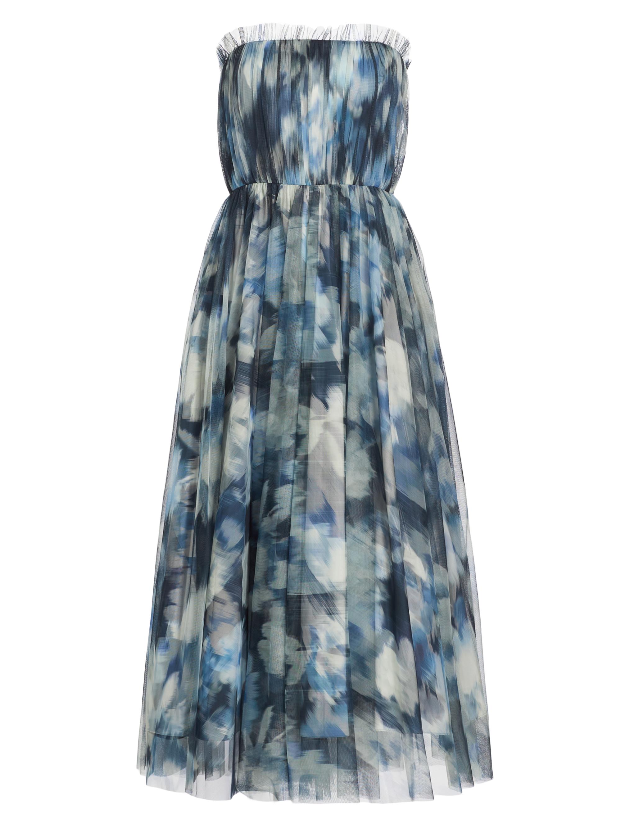 Sachin & Babi Women's Marni Strapless Tulle Midi-Dress - Blue Ikat Floral