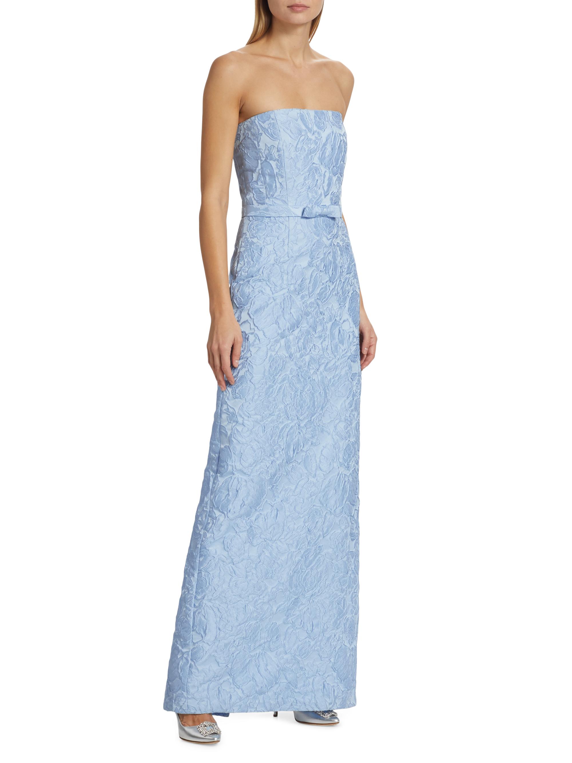 SACHIN BABI Sophia Jacquard Relief Strapless Gown