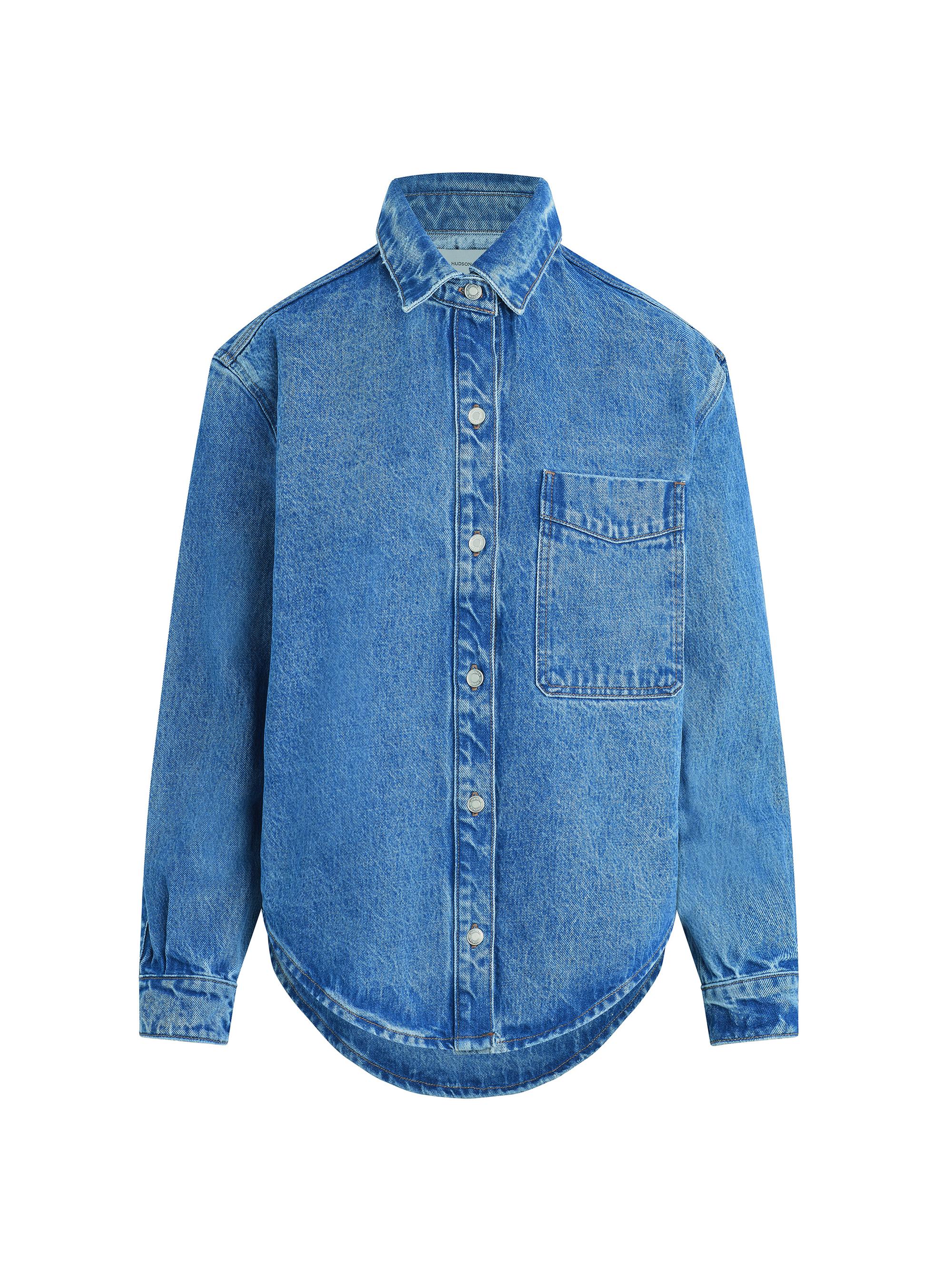 Hudson Jeans Women's Cotton Denim Button-Front Shirt - Goldenrod