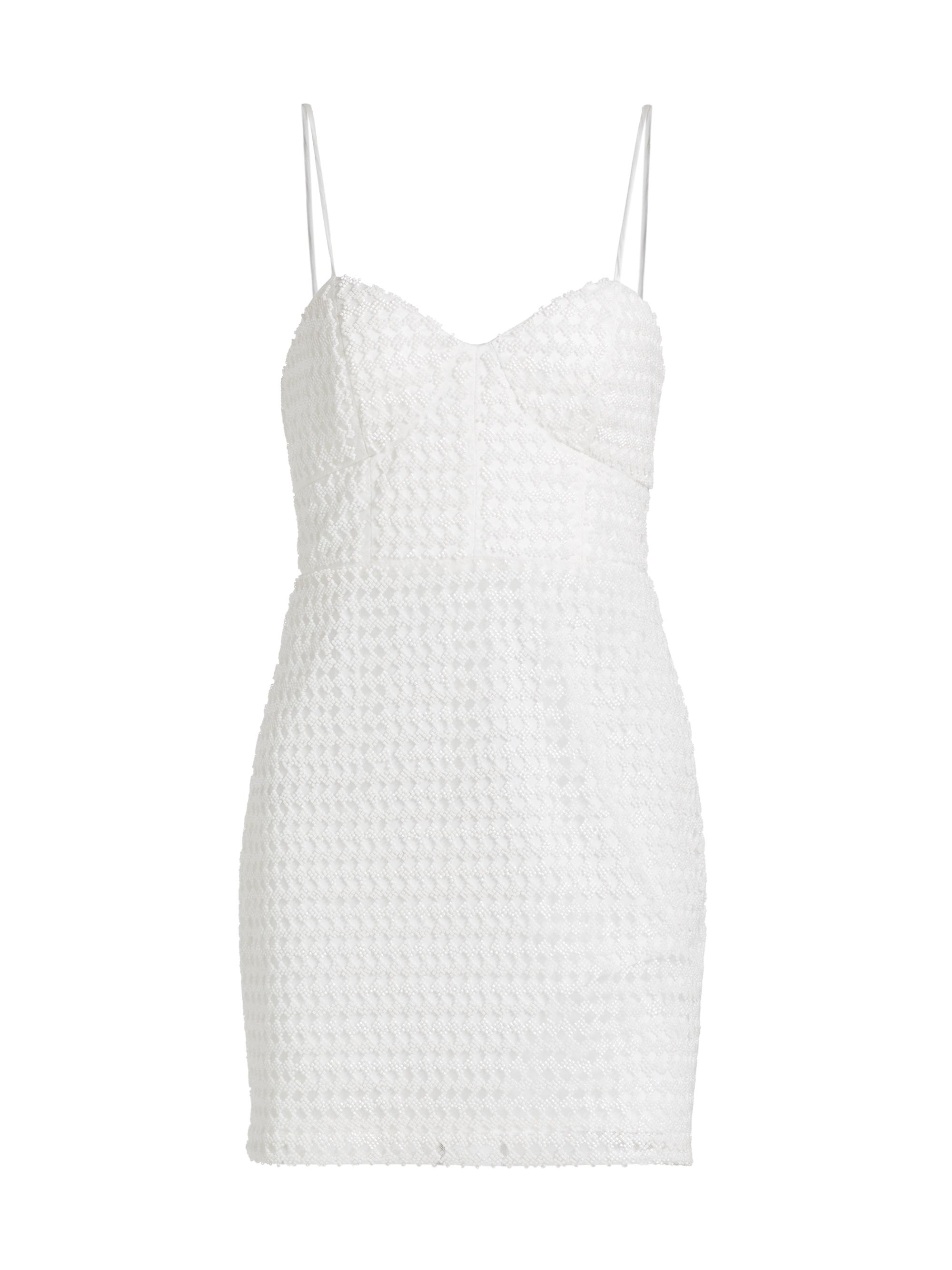 Ramy Brook Women's Ayala Beaded Sweetheart Minidress -  Bead Mesh