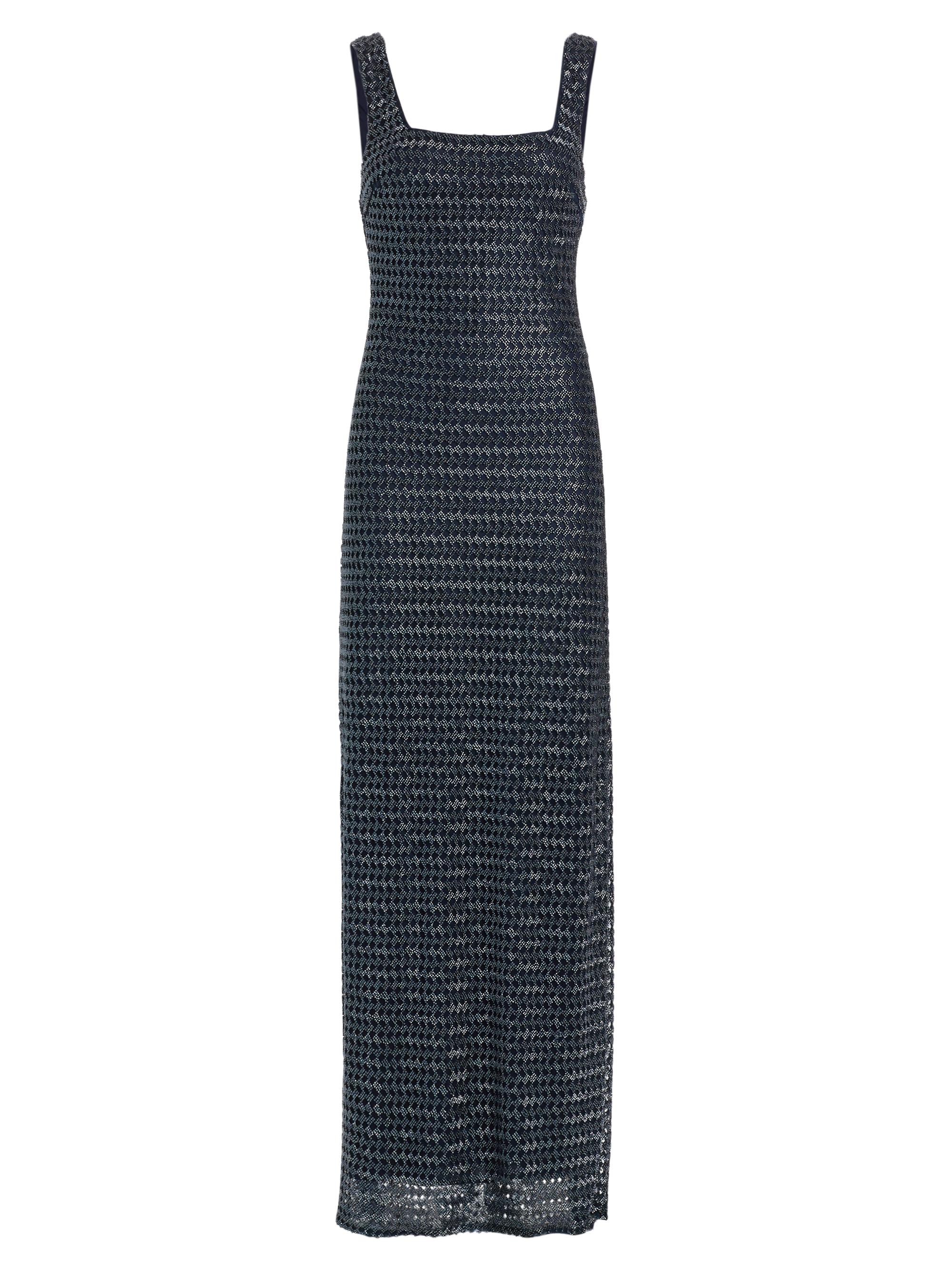 Ramy Brook Women's Sarai Beaded Column Gown - Spring Navy Bead Mesh