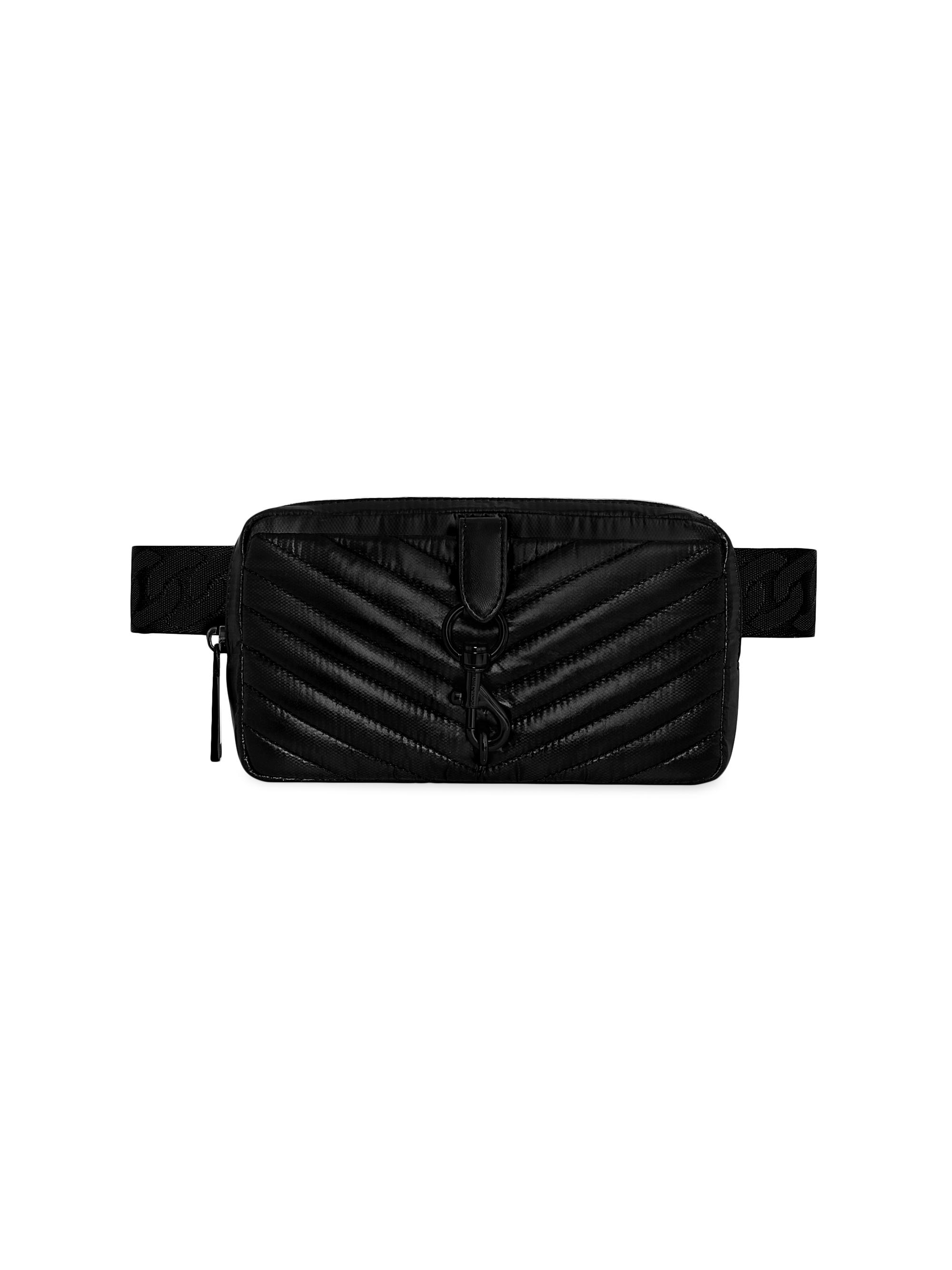 Rebecca Minkoff Women's Edie Quilted Nylon Belt Bag - Black