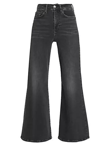 Le Palazzo High-Rise Cropped Wide-Leg Flare Jeans