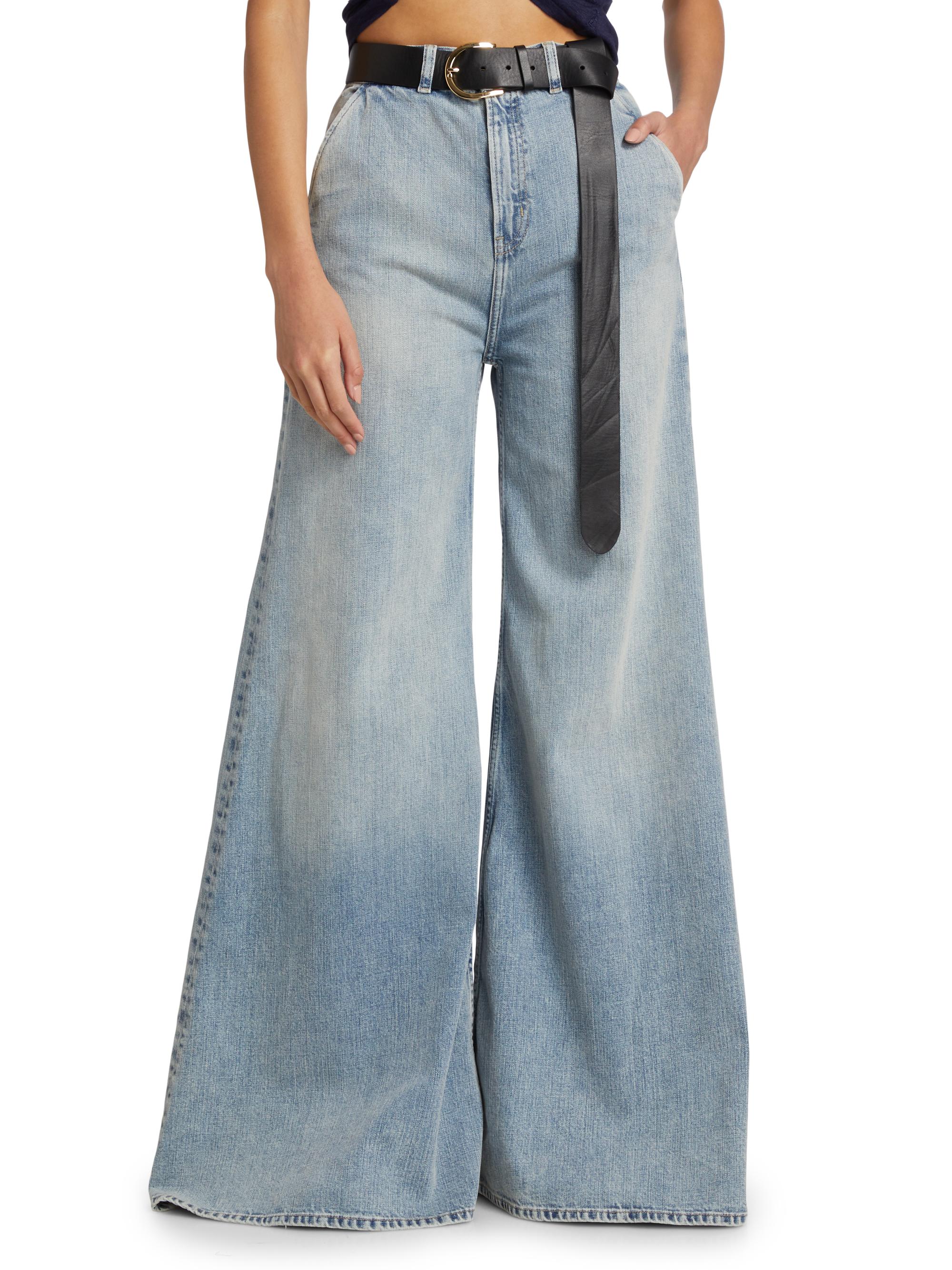 ■新品【FRAMeWORK】WIDE DENIM Frame Seamed Wide-Leg Jeans | Saks Fifth Avenue