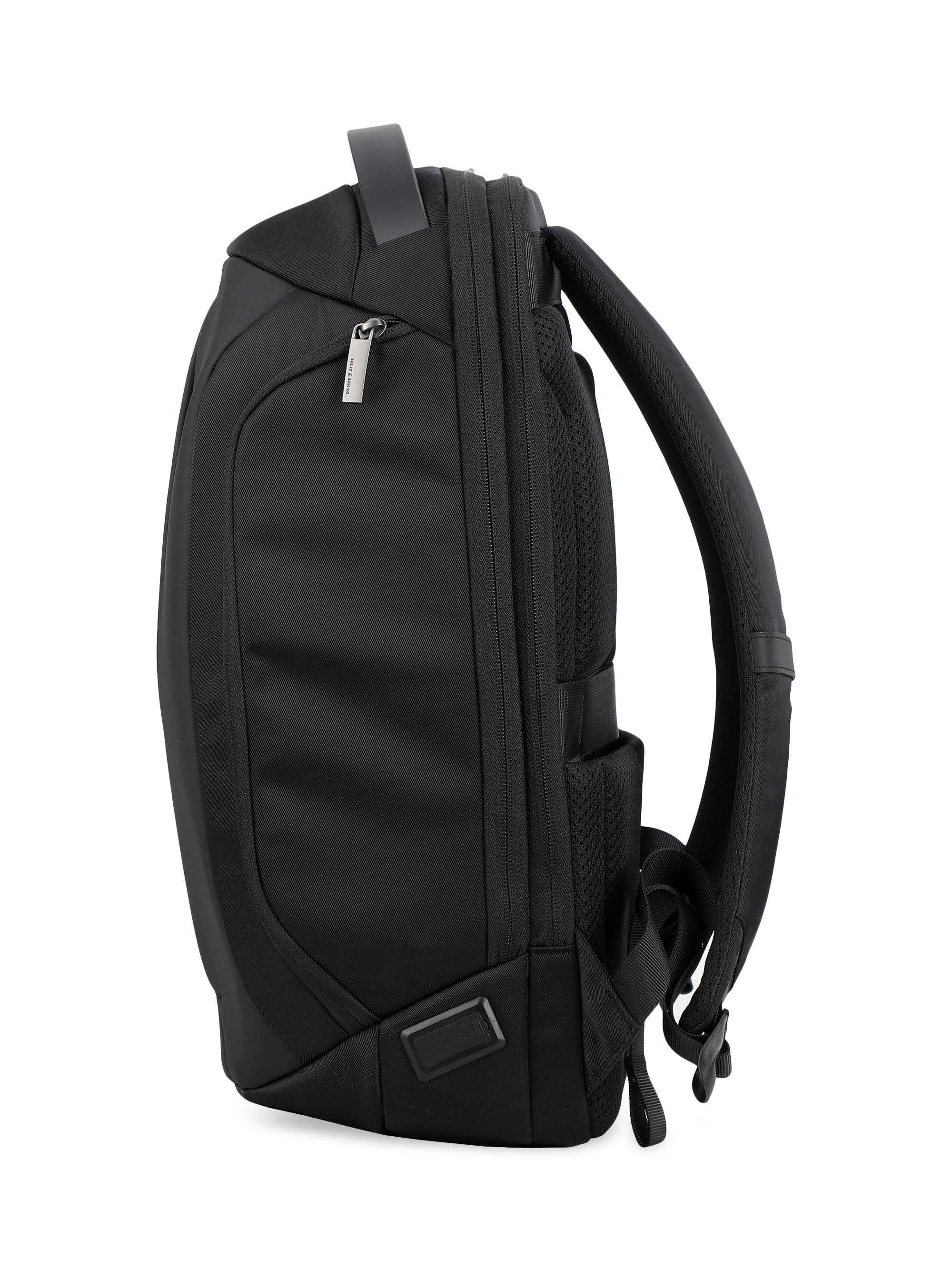 Sully & Son Co. Men's Shigoto Microfiber & Wax-Coated Backpack - Black