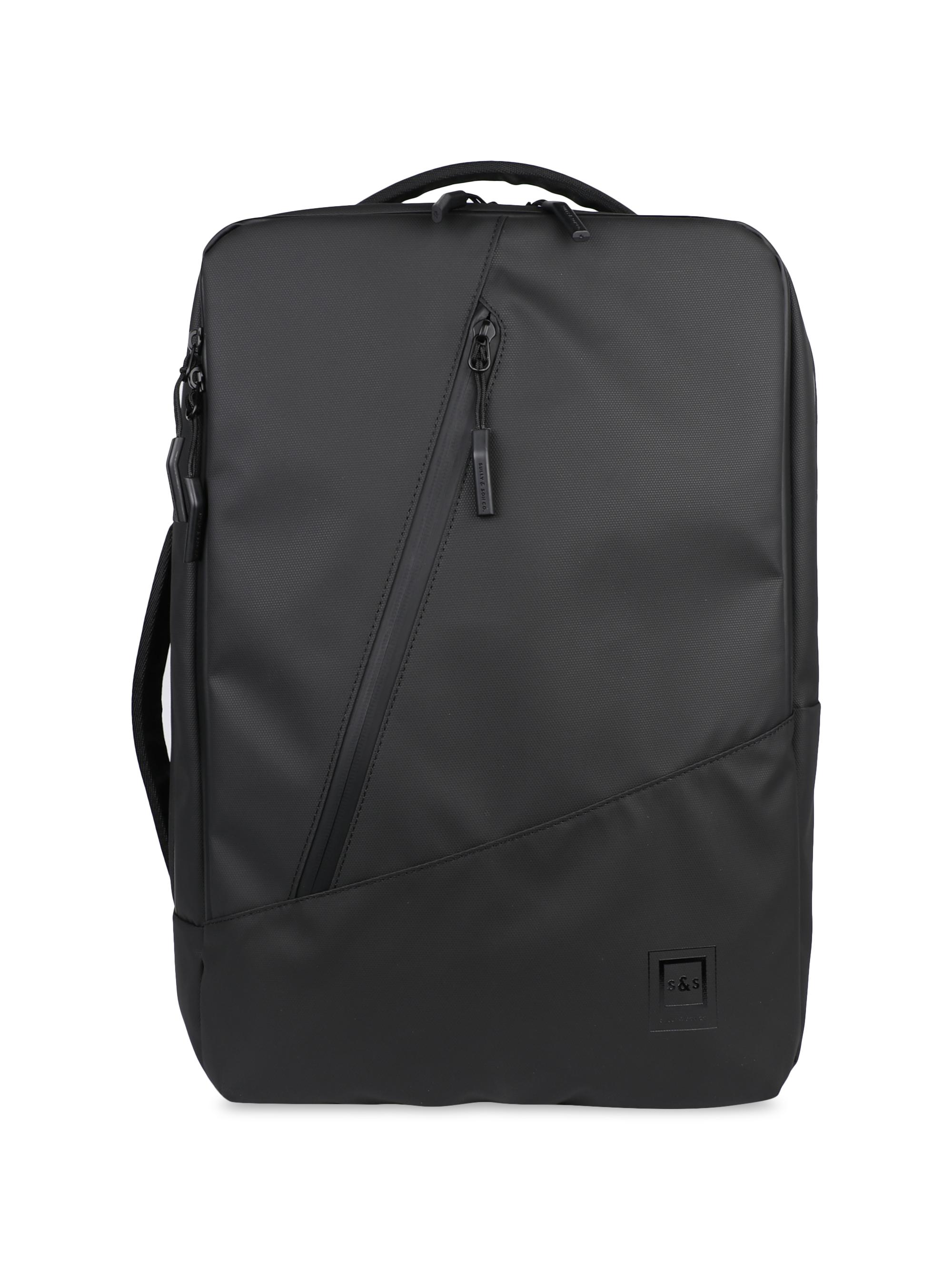 Sully & Son Co. Men's Rokku Microfiber & Waxed Polyester Backpack - Black