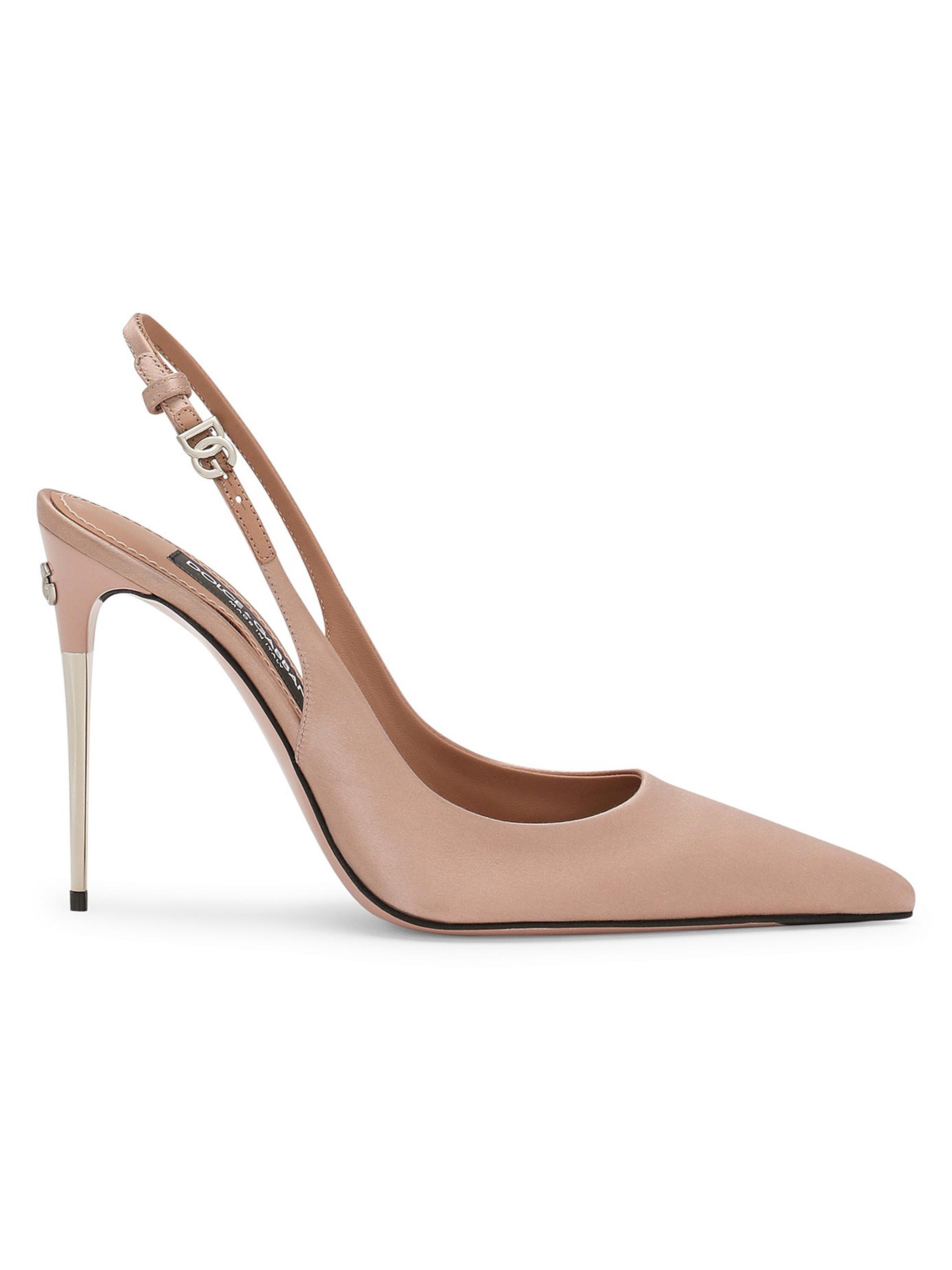 Dolce & Gabbana Women's 110MM Satin Slingback Pumps - Beige