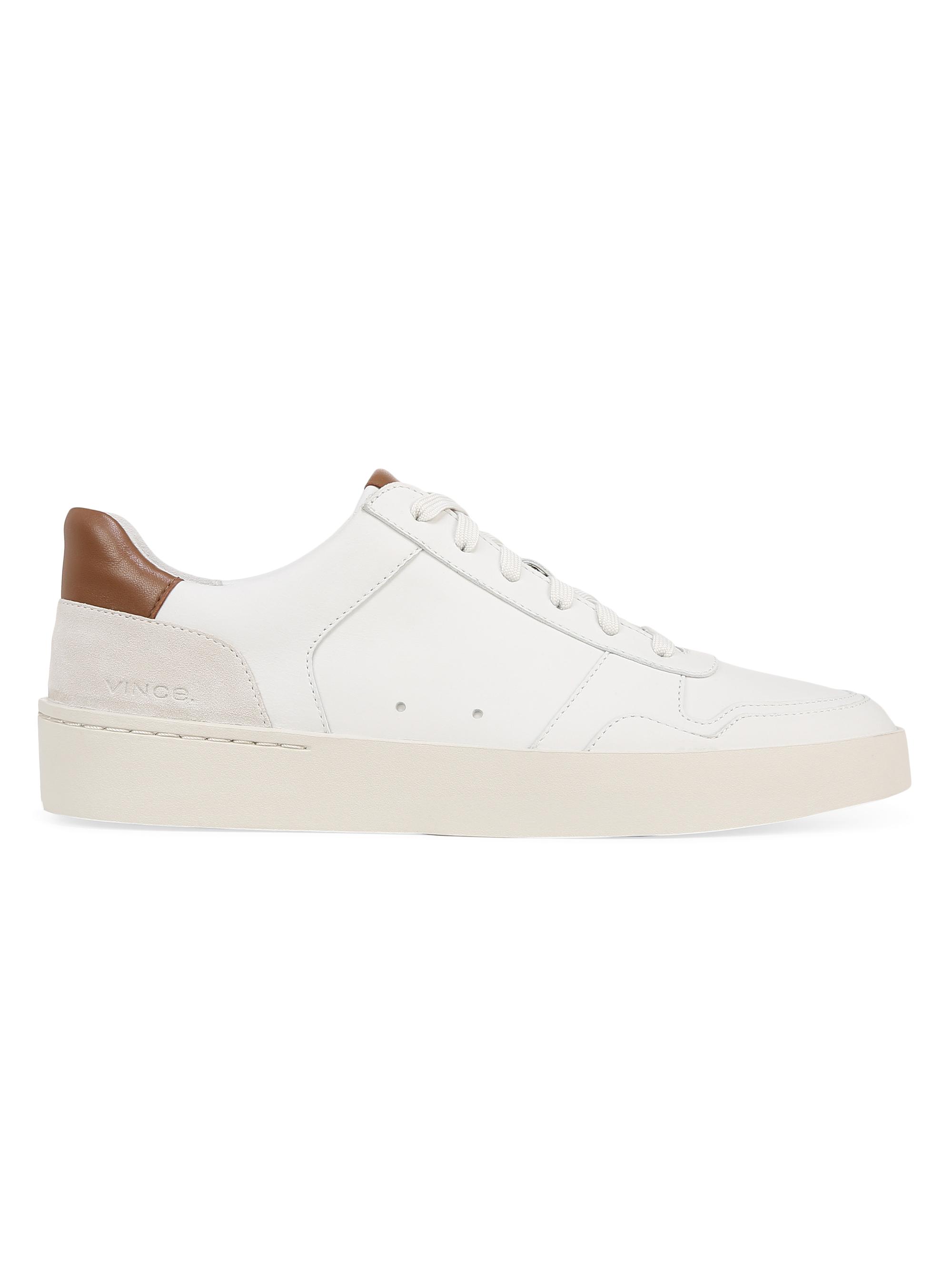 Vince Men's Peyton Leather Sneakers - Chalk White Leather