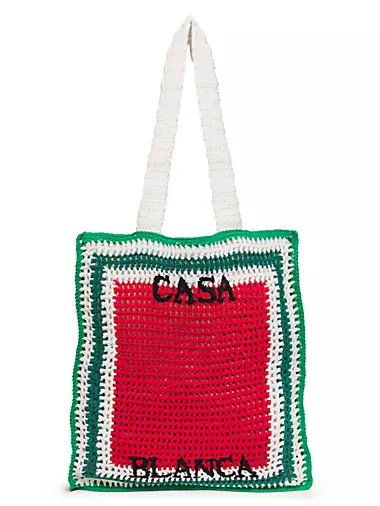 Tennis Crochet Logo Tote Bag