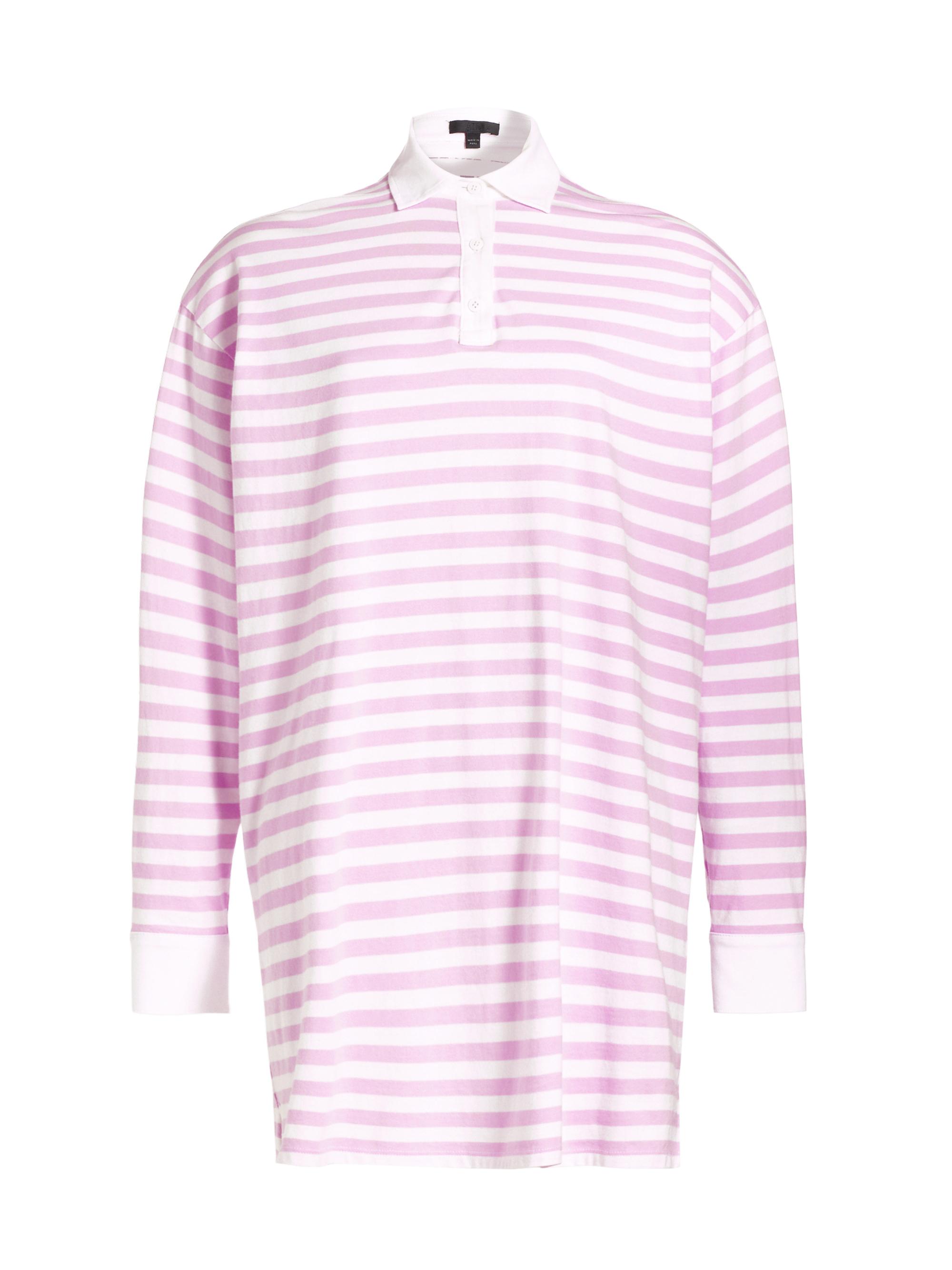 ATM Anthony Thomas Melillo Women's Striped Cotton Minidress - White Pale Lilac