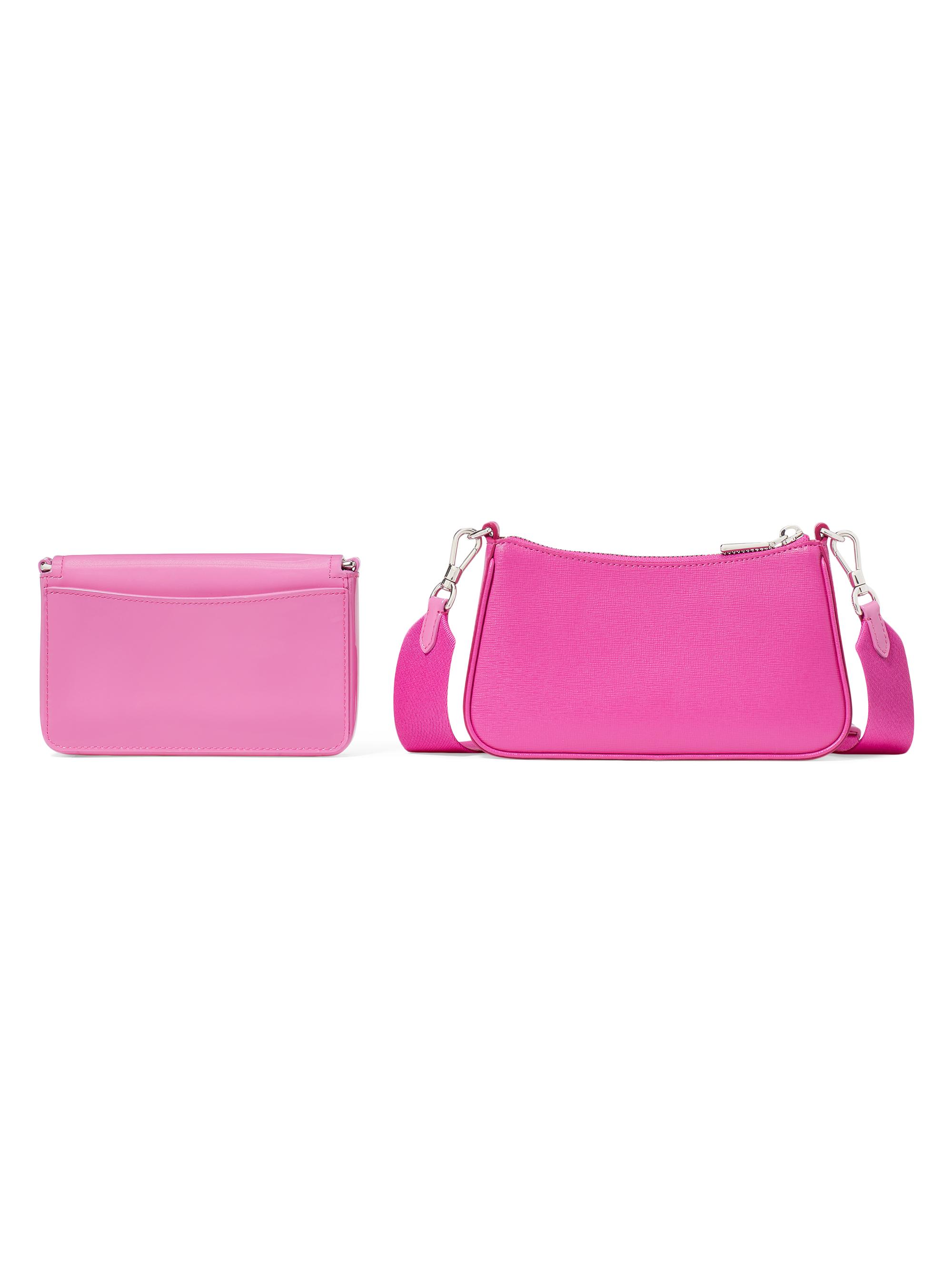 Double Up Patent Saffiano Leather Crossbody Bag