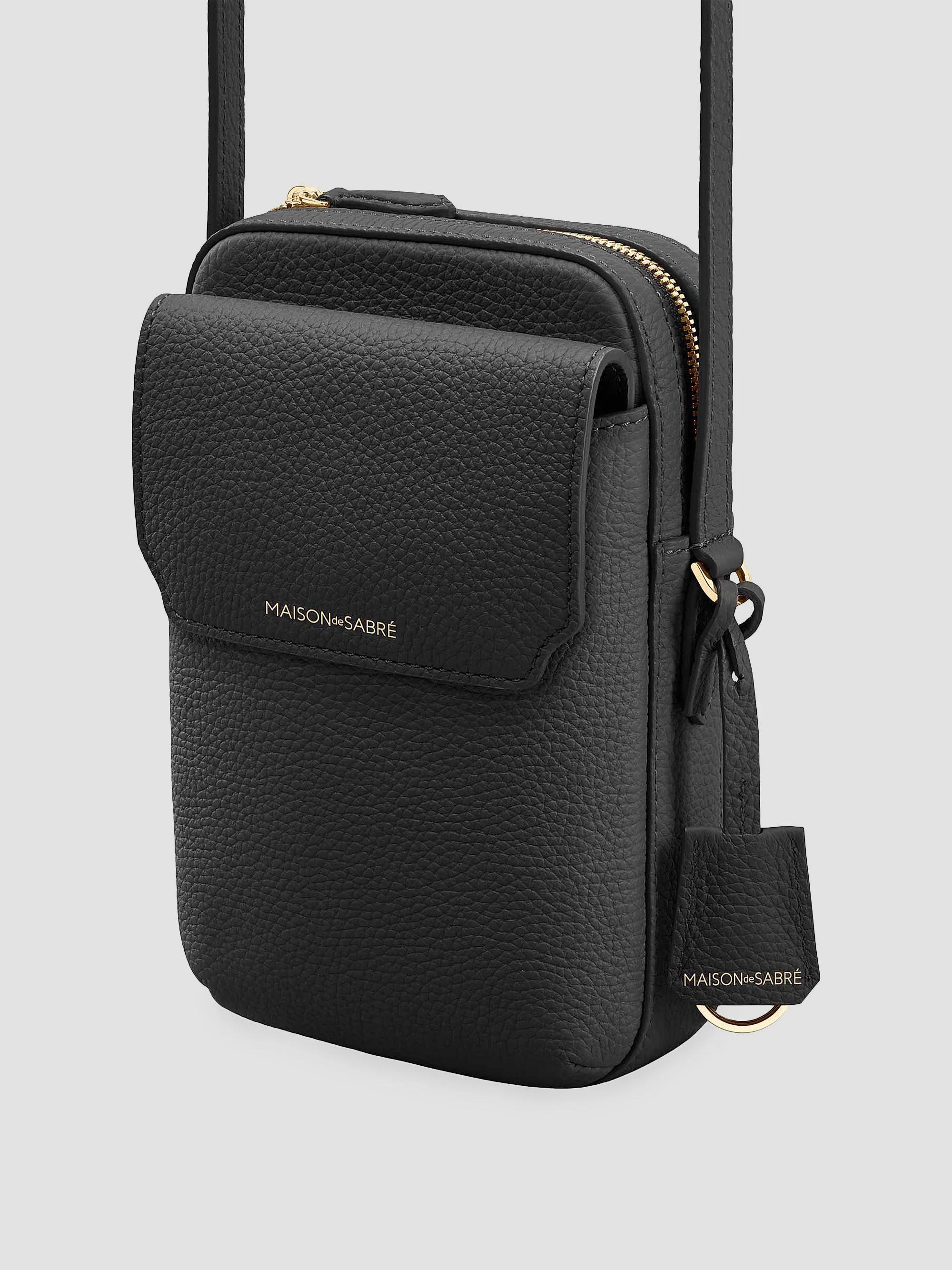 Maison de Sabre Leather Zip Phone Pouch | Saks Fifth Avenue