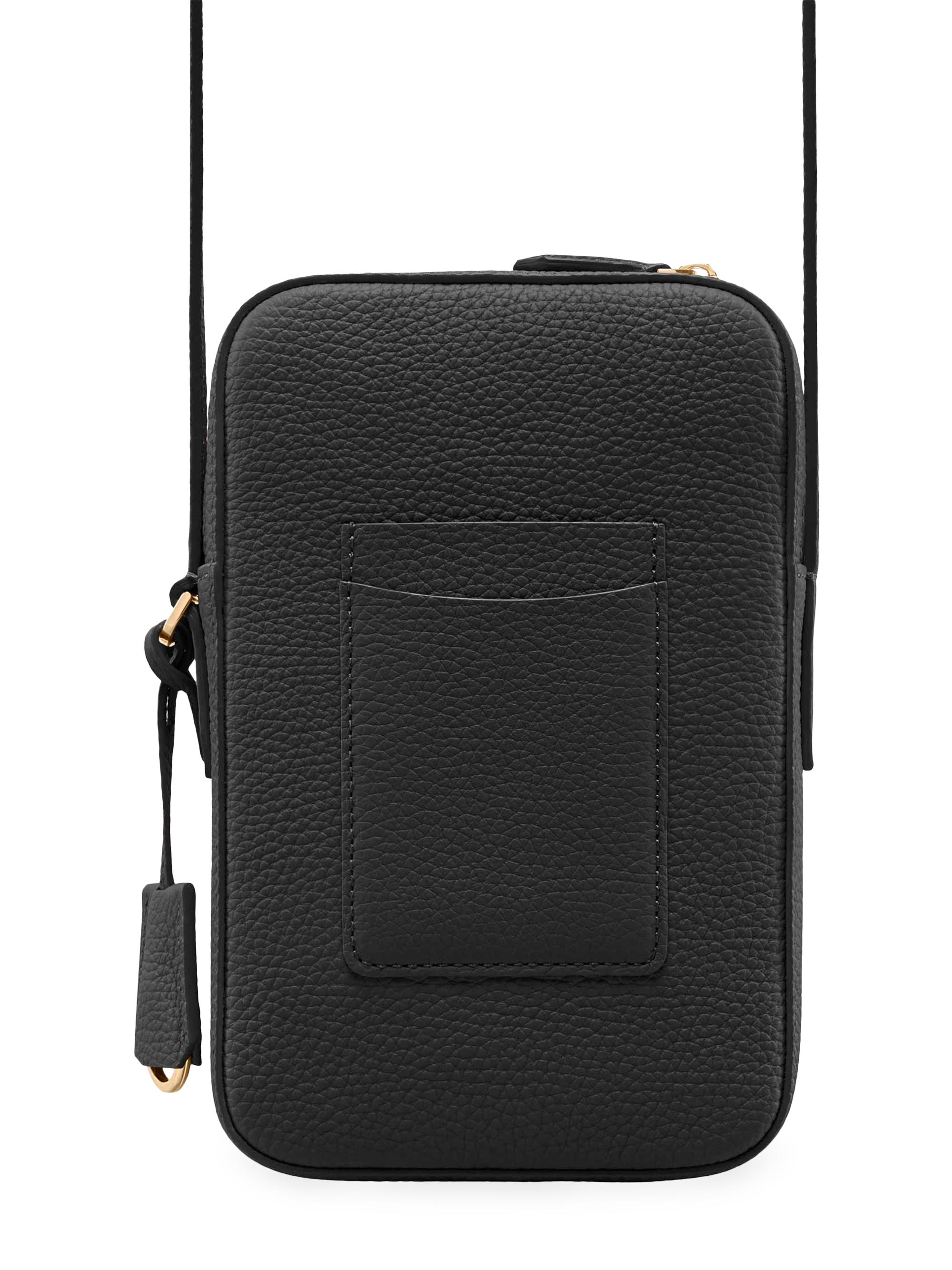 Maison de Sabre Leather Zip Phone Pouch | Saks Fifth Avenue