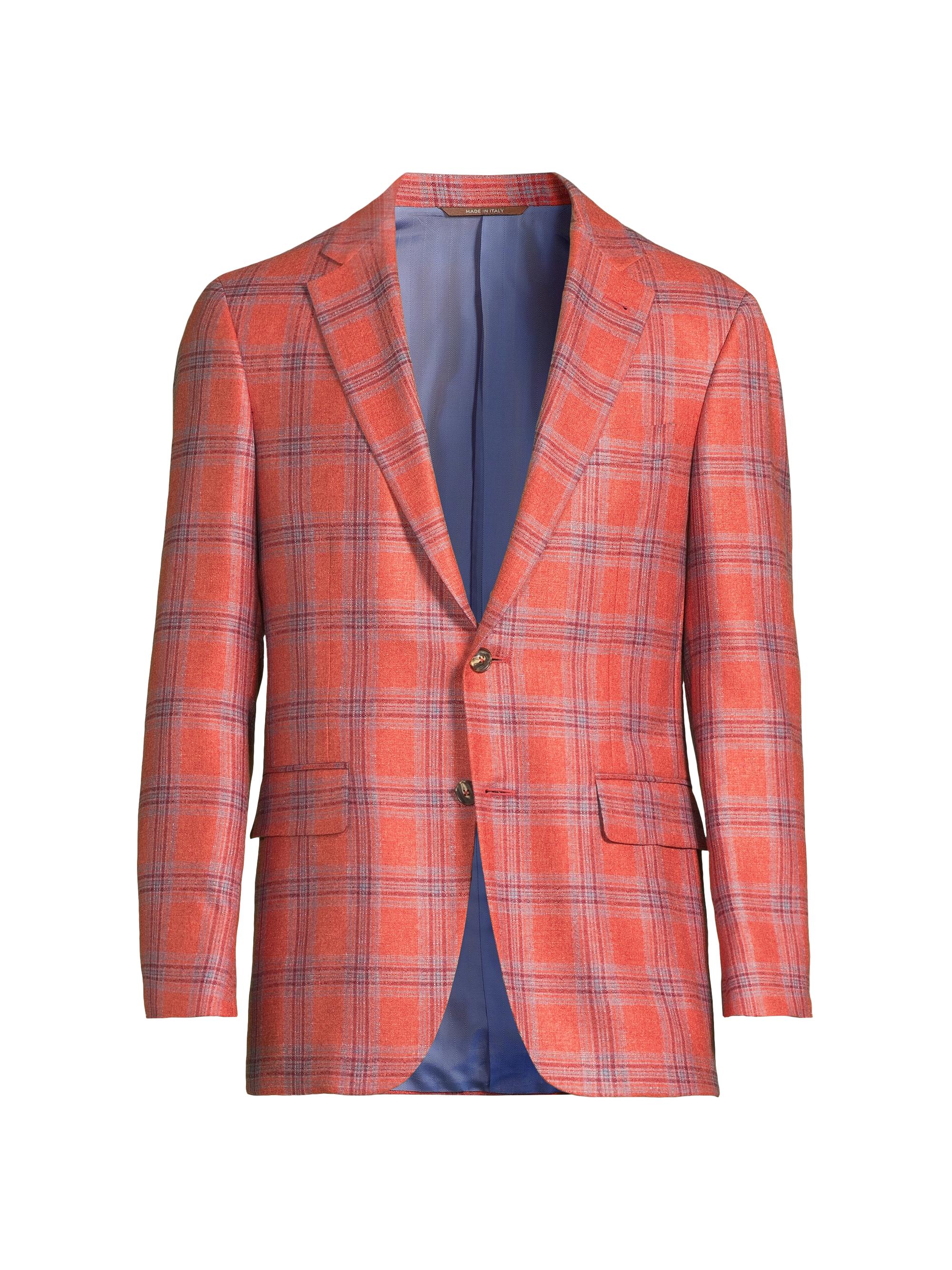 Canali Men's Kei Silk & Cashmere-Blend Two-Button Sport Coat - Dark Orange