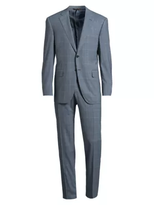Canali single-breasted wool suit - Blue