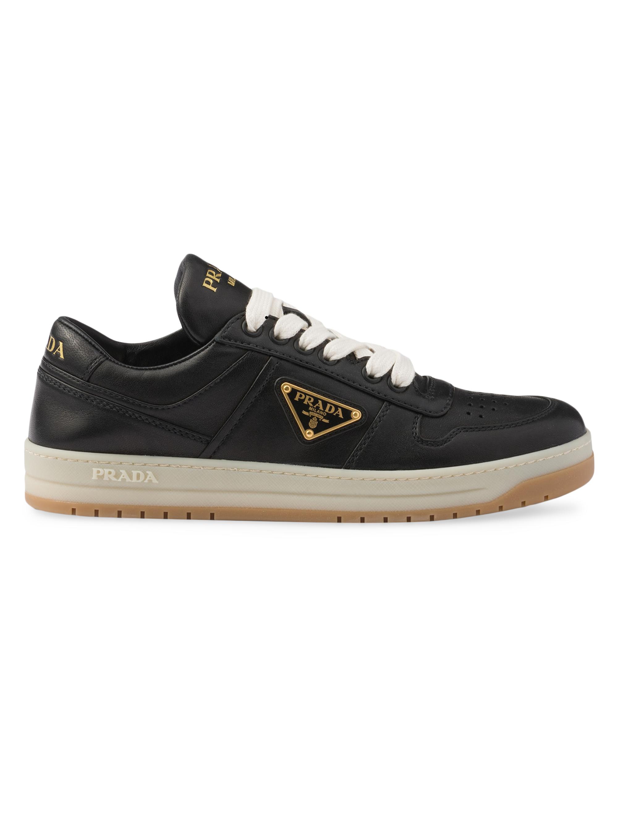 Prada Women's Downtown Nappa Leather Sneakers - Black