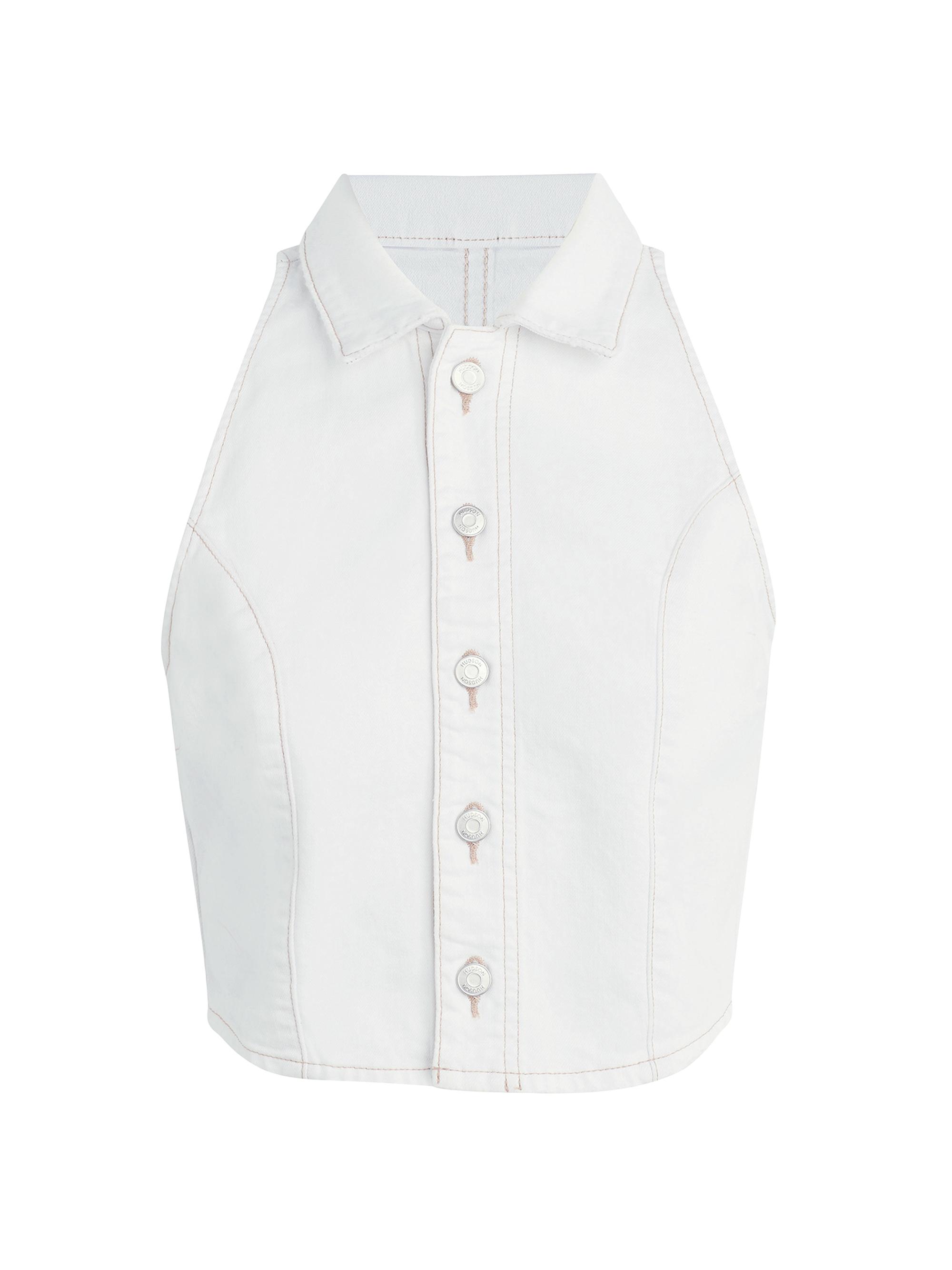 Hudson Jeans Women's Halter Twill Vest - White