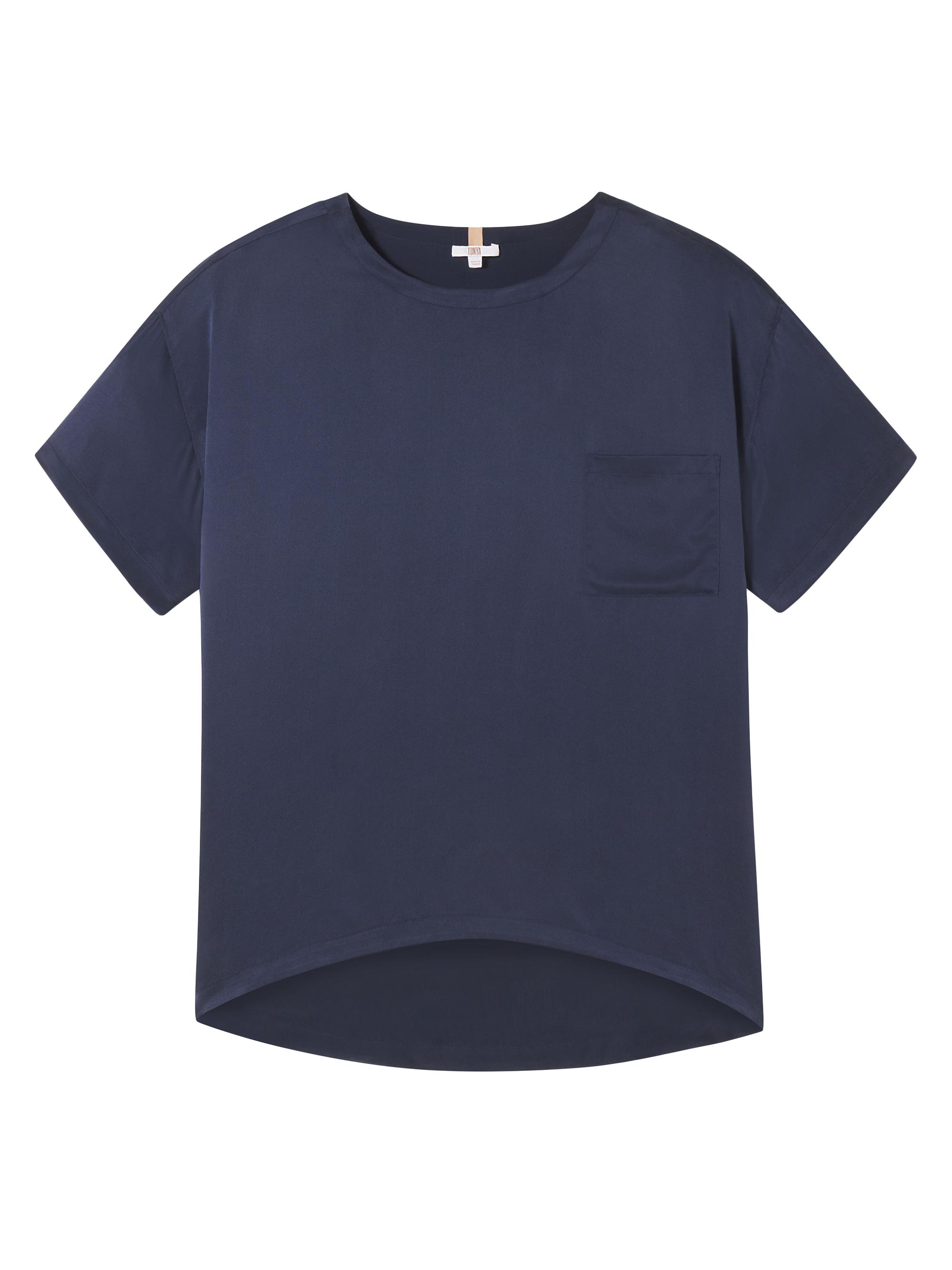 Lunya Women's Washable Silk Oversized T-Shirt - Deep Blue - Women's Lingerie