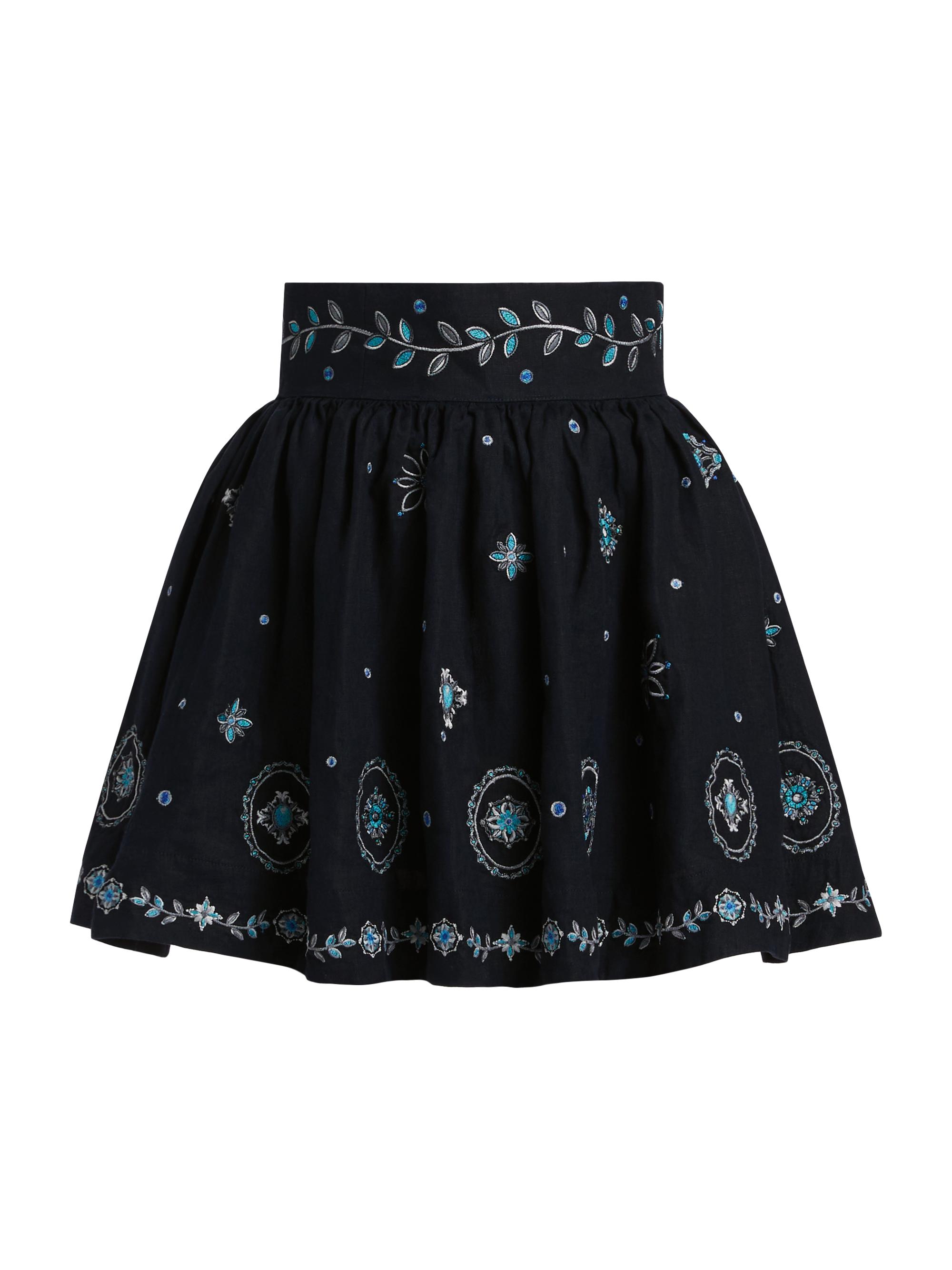 Agua by Agua Bendita Women's Nori Relicario Linen Miniskirt