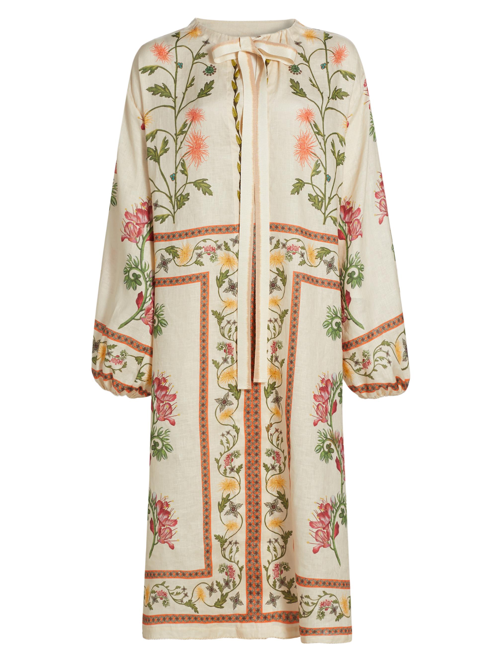 Agua by Agua Bendita Women's Zircon Bisuteria Linen Kaftan Dress