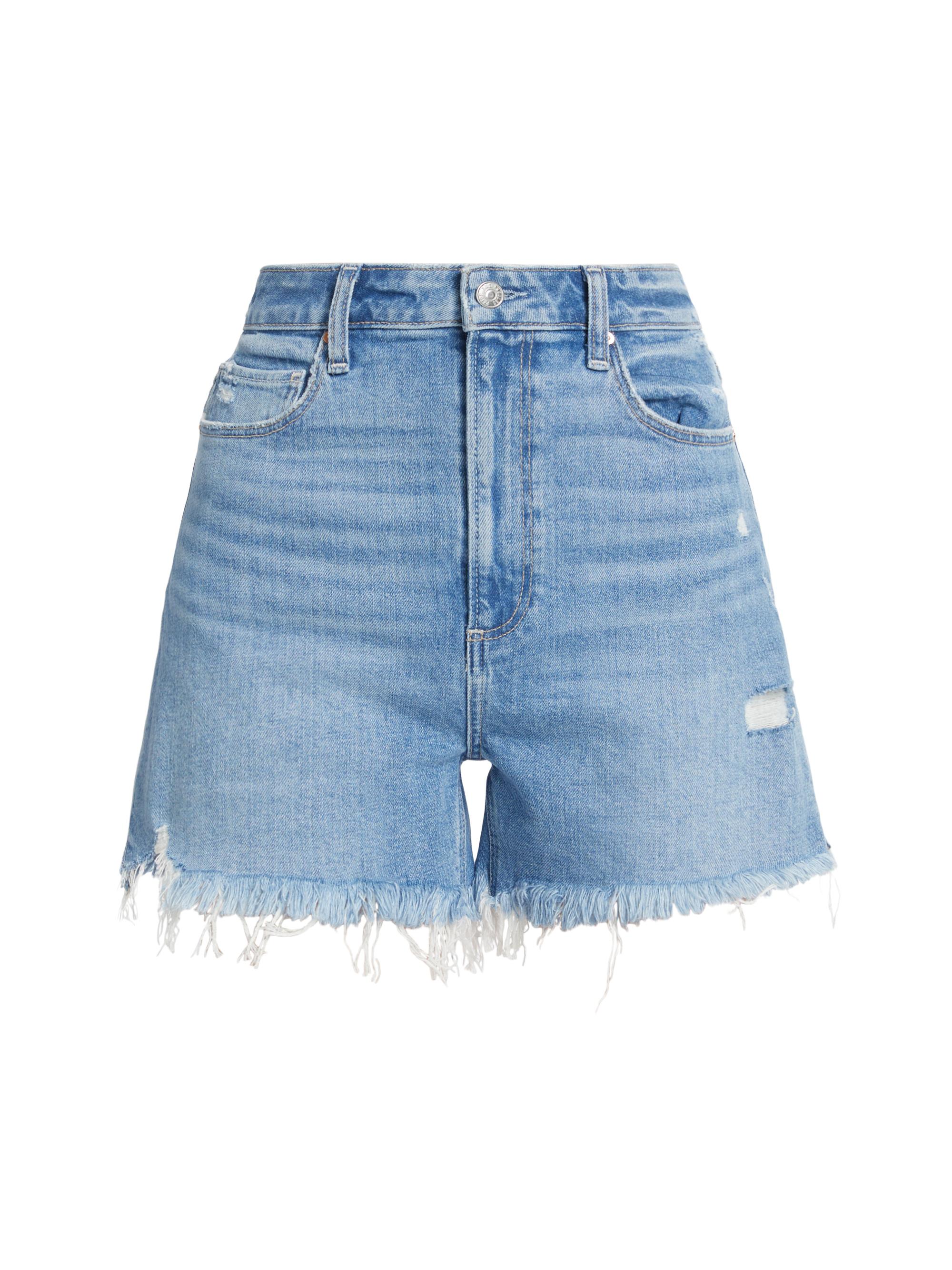 Paige Women's Dani Raw-Hem Shorts - Merci Destructed