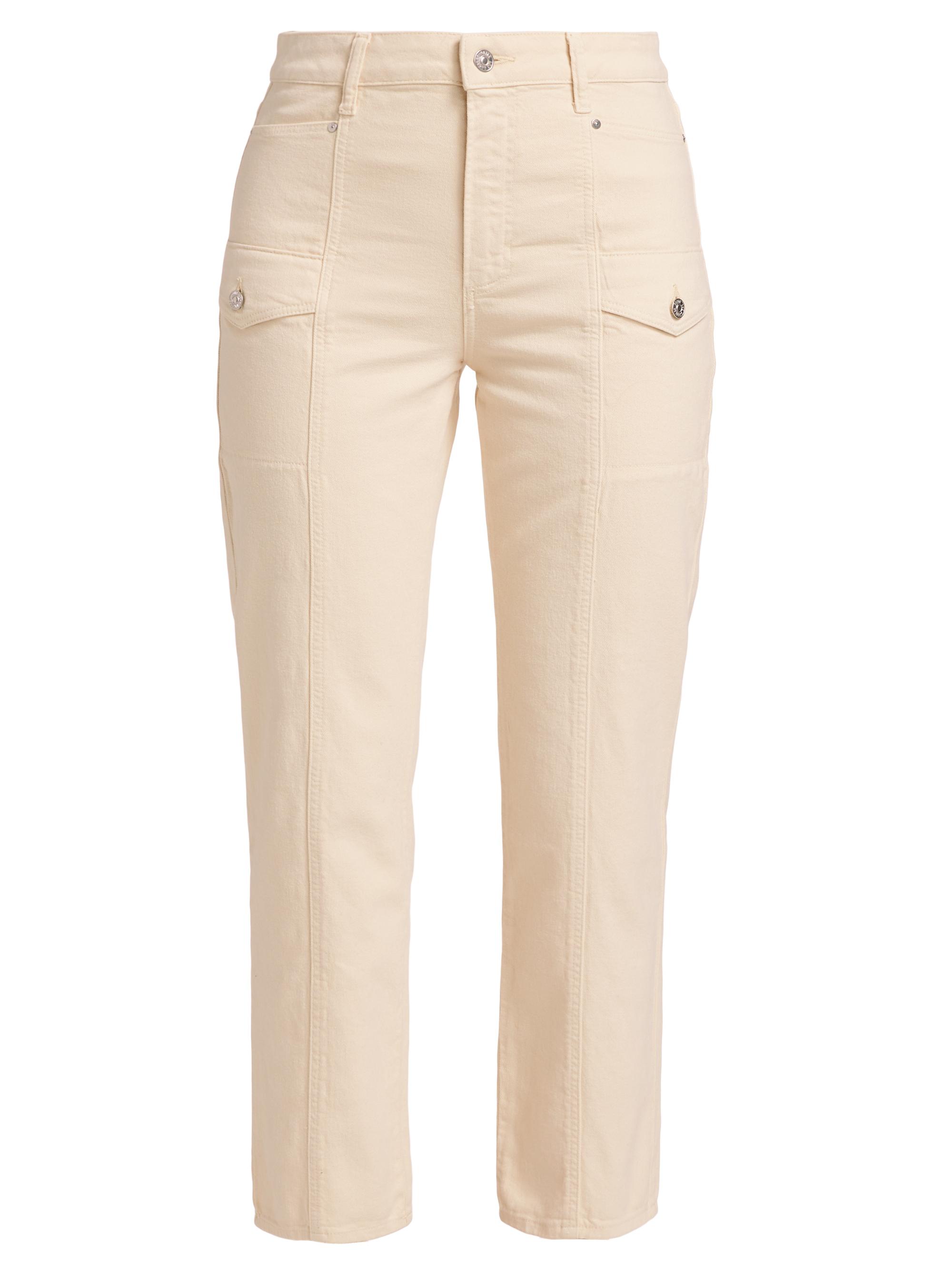 Paige Women's Alexis Stretch-Cotton Crop Pants - Blonde Sand