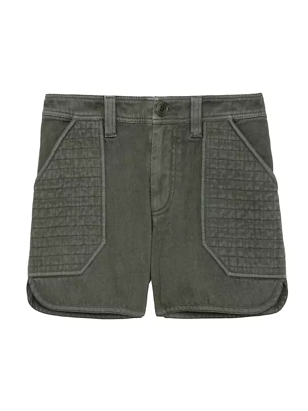 Shop Zadig & Voltaire Cotton Twill Patch-Pocket Shorts | Saks 