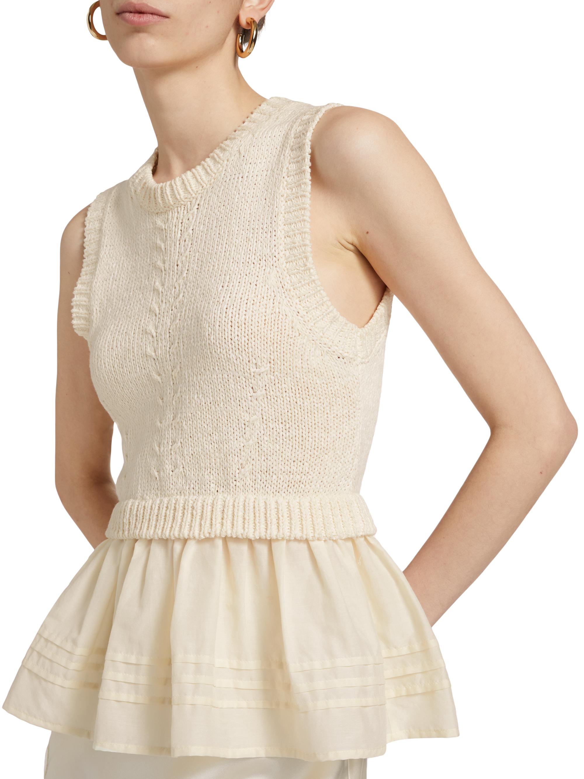 【Lia】EDDA TOP Edda Top - Noir Black Cotton Sleeveless Top - Ulla Johnson