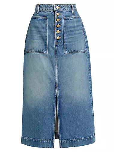 Bea Denim Midi-Pencil-Skirt