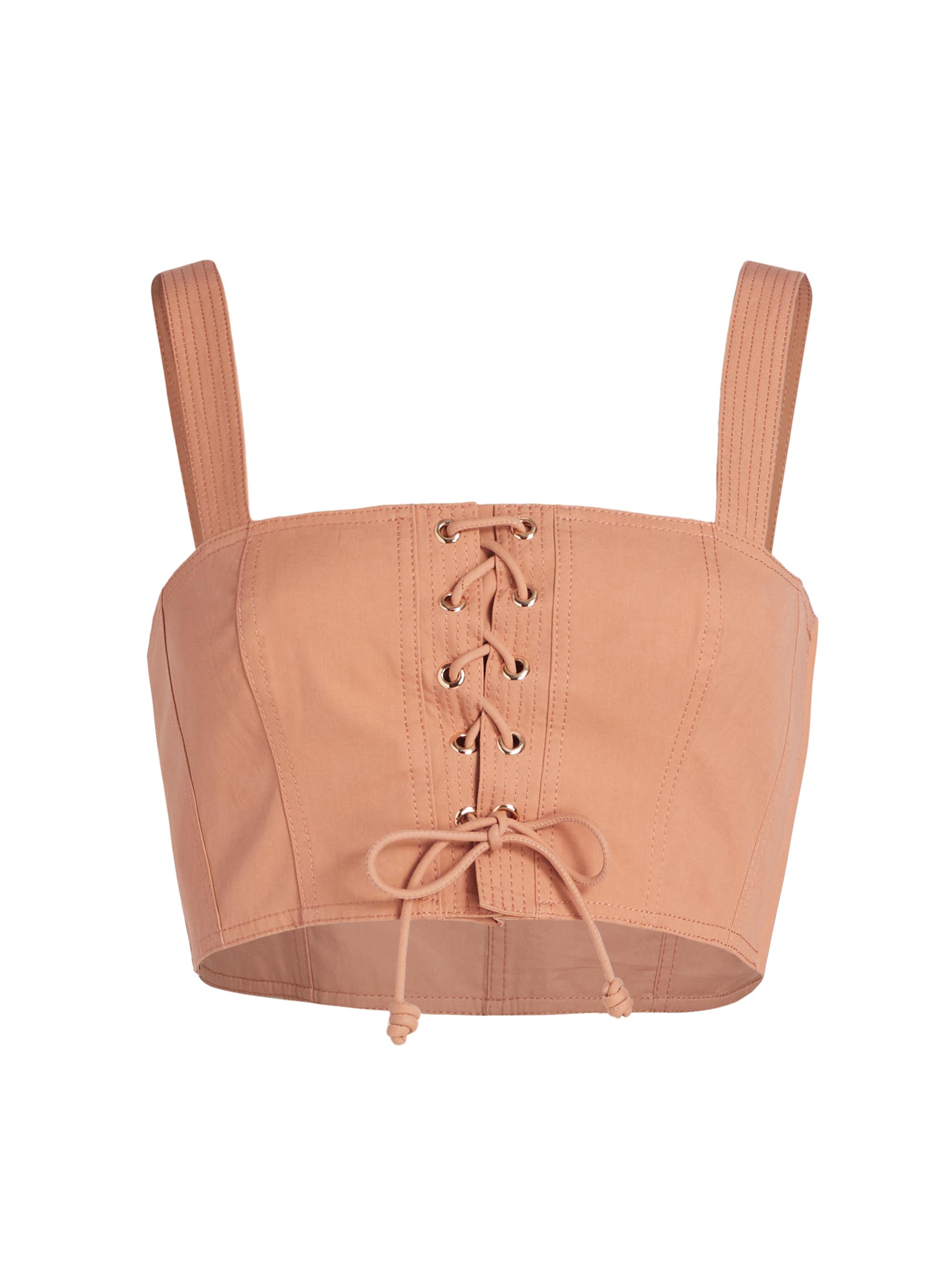 Ulla Johnson Women's Isla Lace-Up Crop Top - Sedona