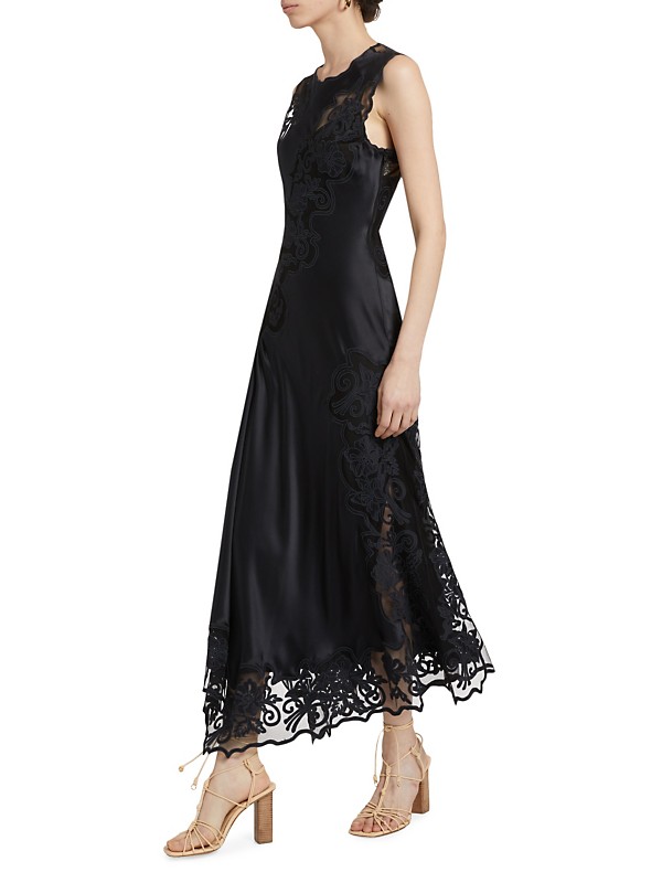 Shop Ulla Johnson Kaia Floral-Embroidered Silk Midi-Dress Shop Ulla Johnson Kaia Floral-Embroidered Silk Midi-Dress