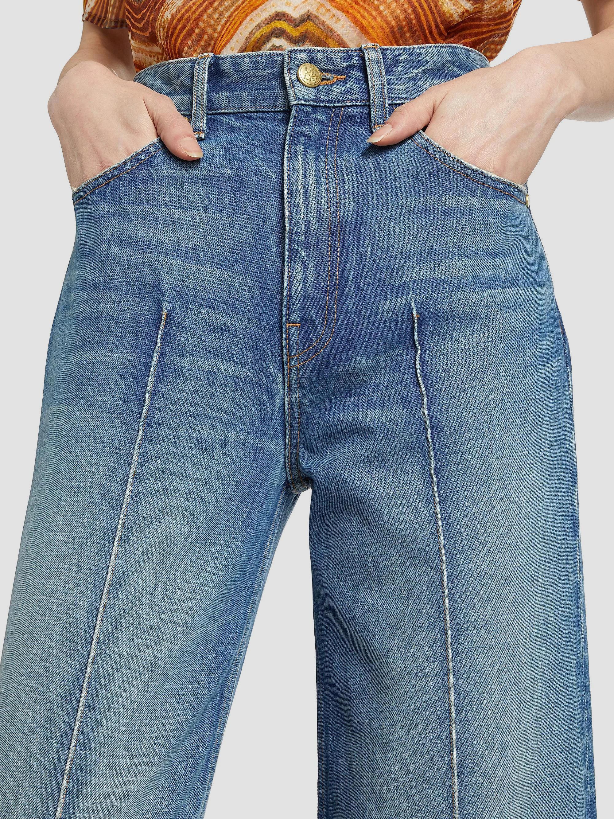 Jean Taille Haute Ulla Johnson Geneviève - Jambes Larges, Ourlet Retroussé - Taille 28 - Neuf Avec étiquettes