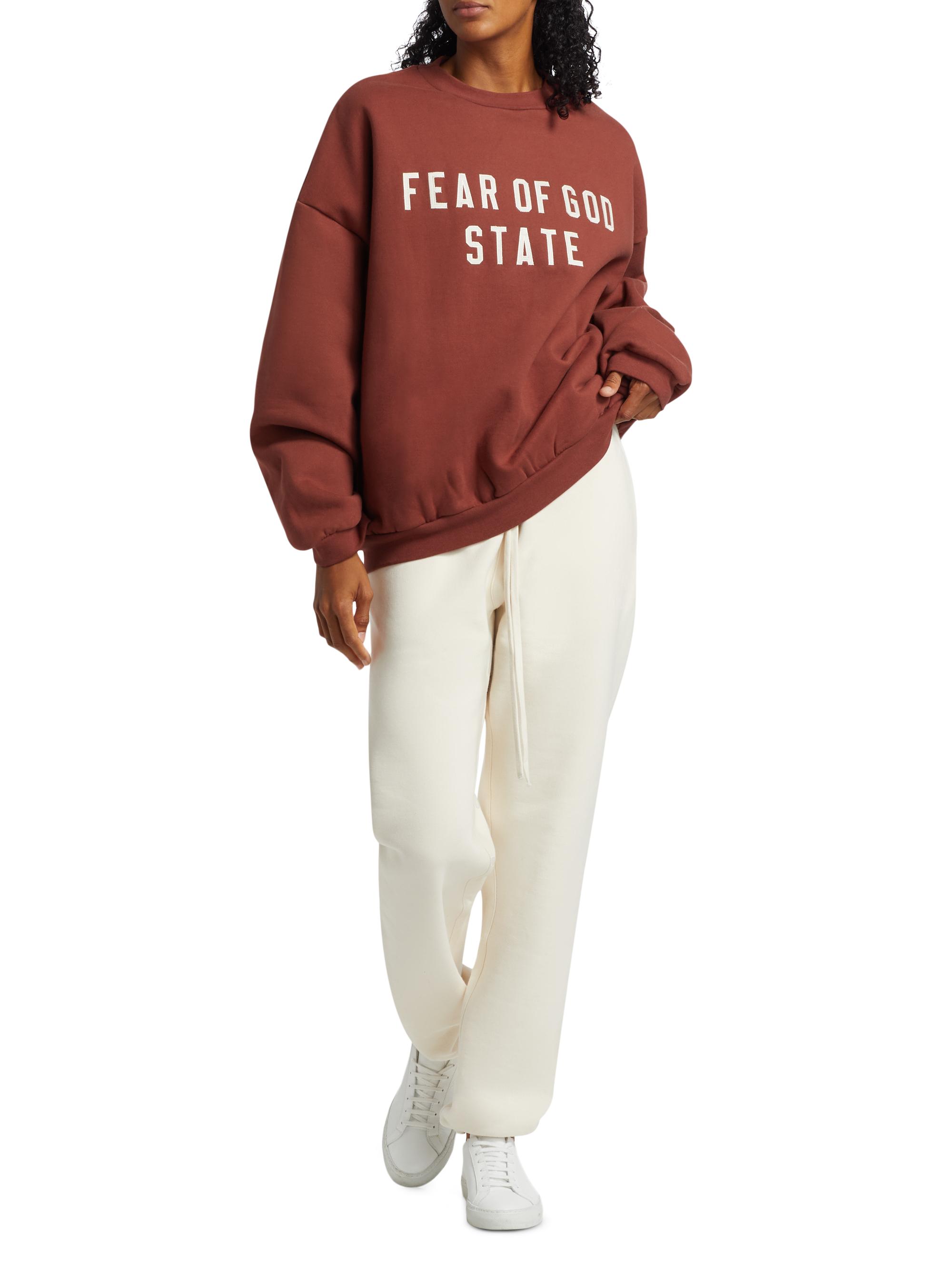 Fear of God Essentials Logo Fleece Crewneck Sweatshirt | Saks