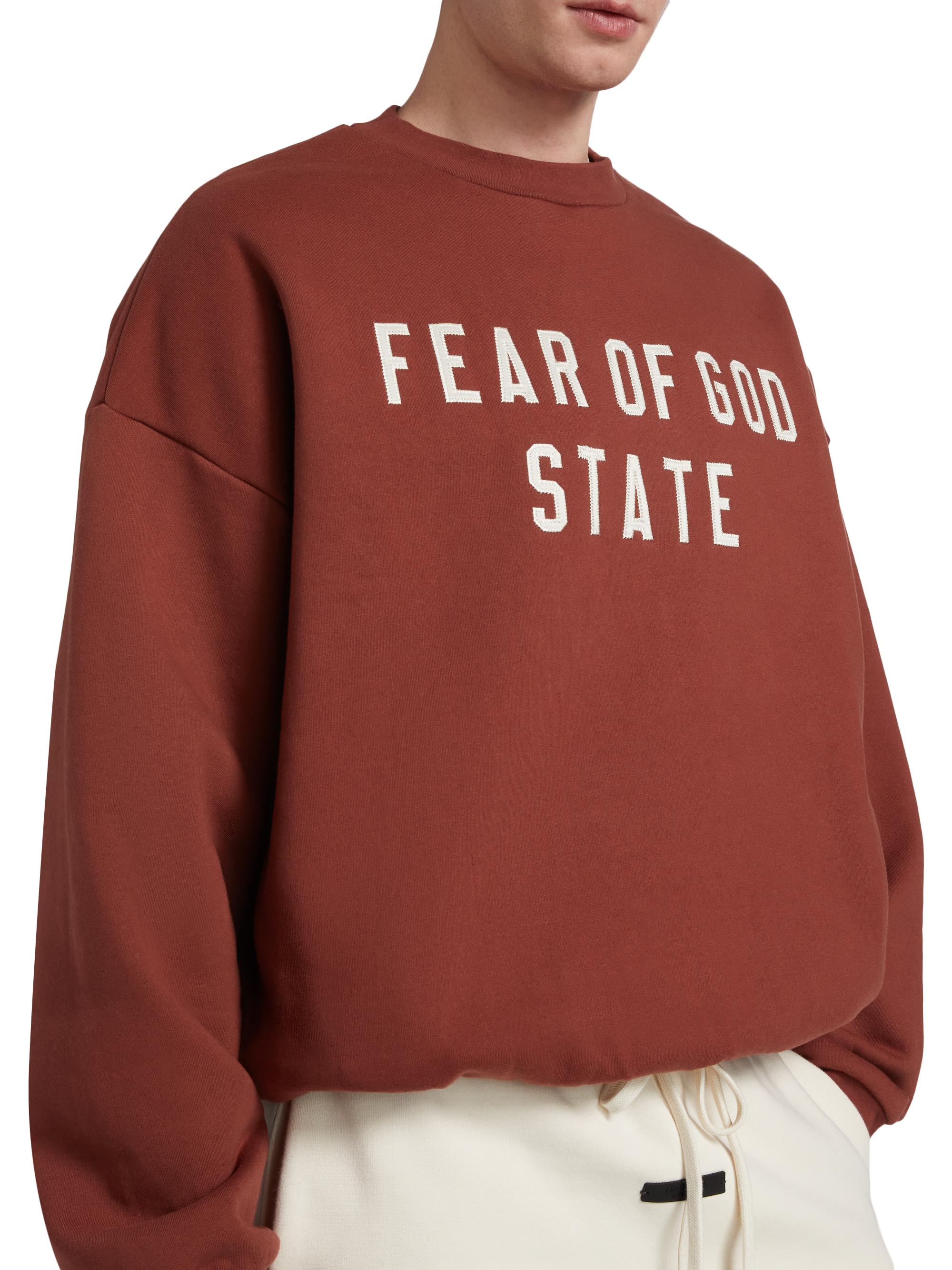 Fear of God Essentials Logo Fleece Crewneck Sweatshirt | Saks