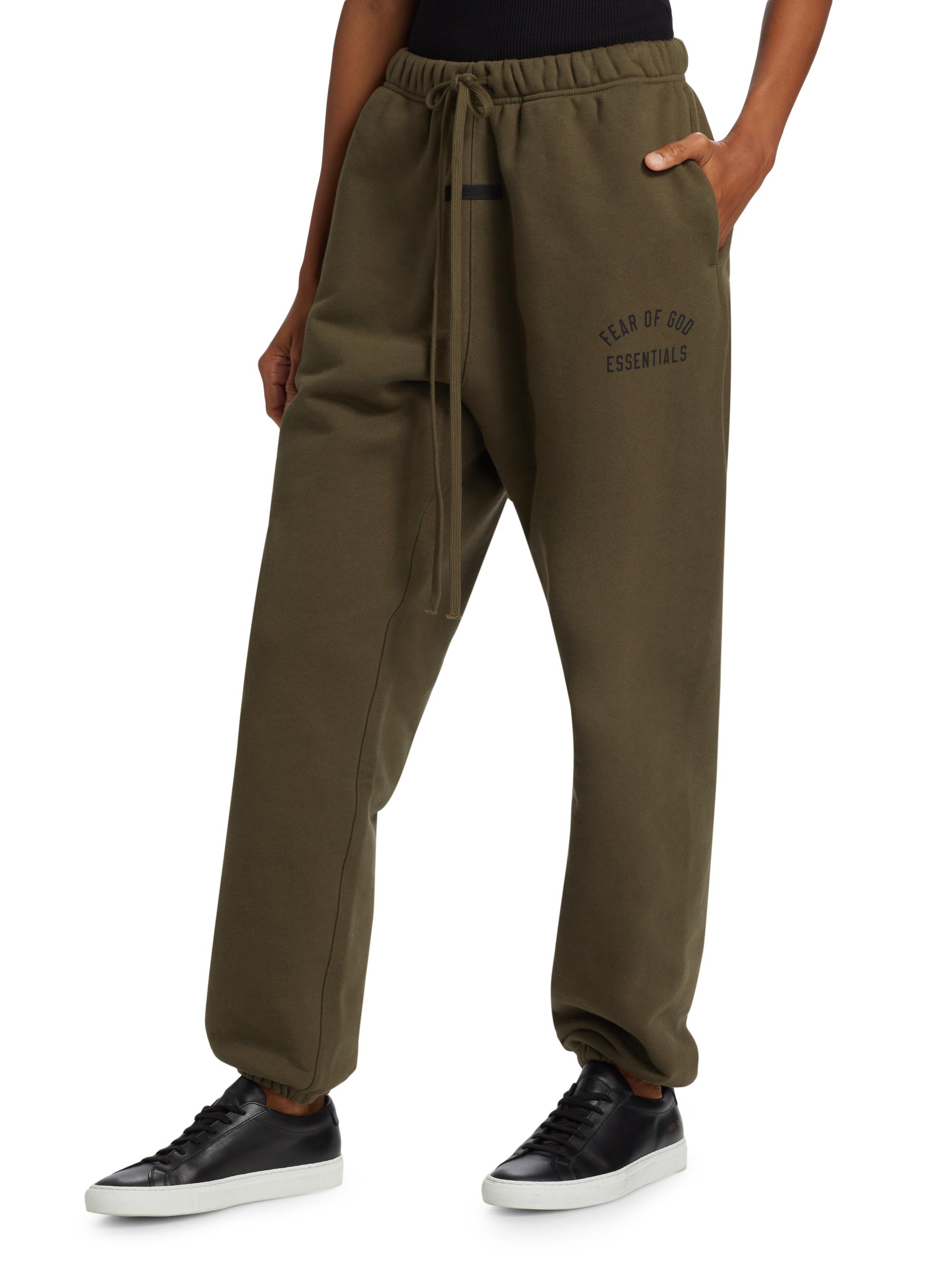 パンツ Fear Of God Essentials Fear of God ESSENTIALS Black Fleece Sweatpants | PacSun