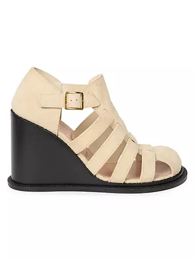 Campo 90MM Brushed Suede Wedge Sandals