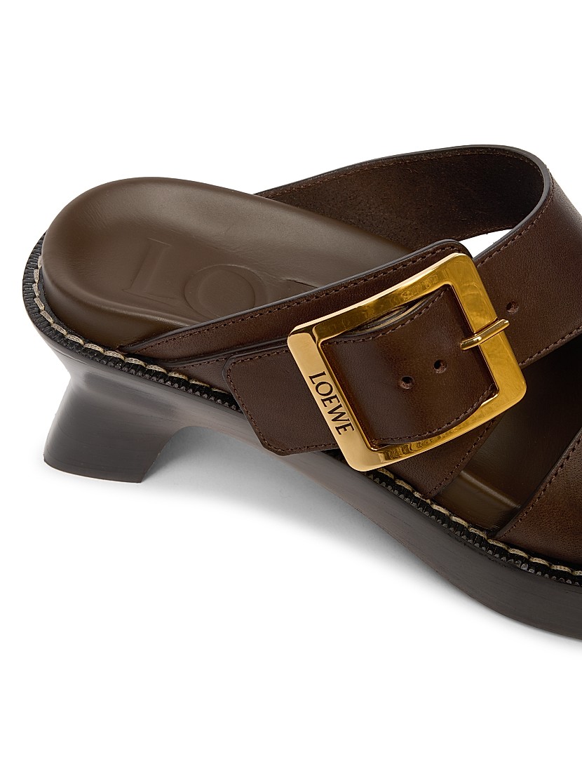Shop LOEWE Ease Heel 90MM Leather Slides | Saks Fifth Avenue Shop LOEWE Ease Heel 90MM Leather Slides | Saks Fifth Avenue